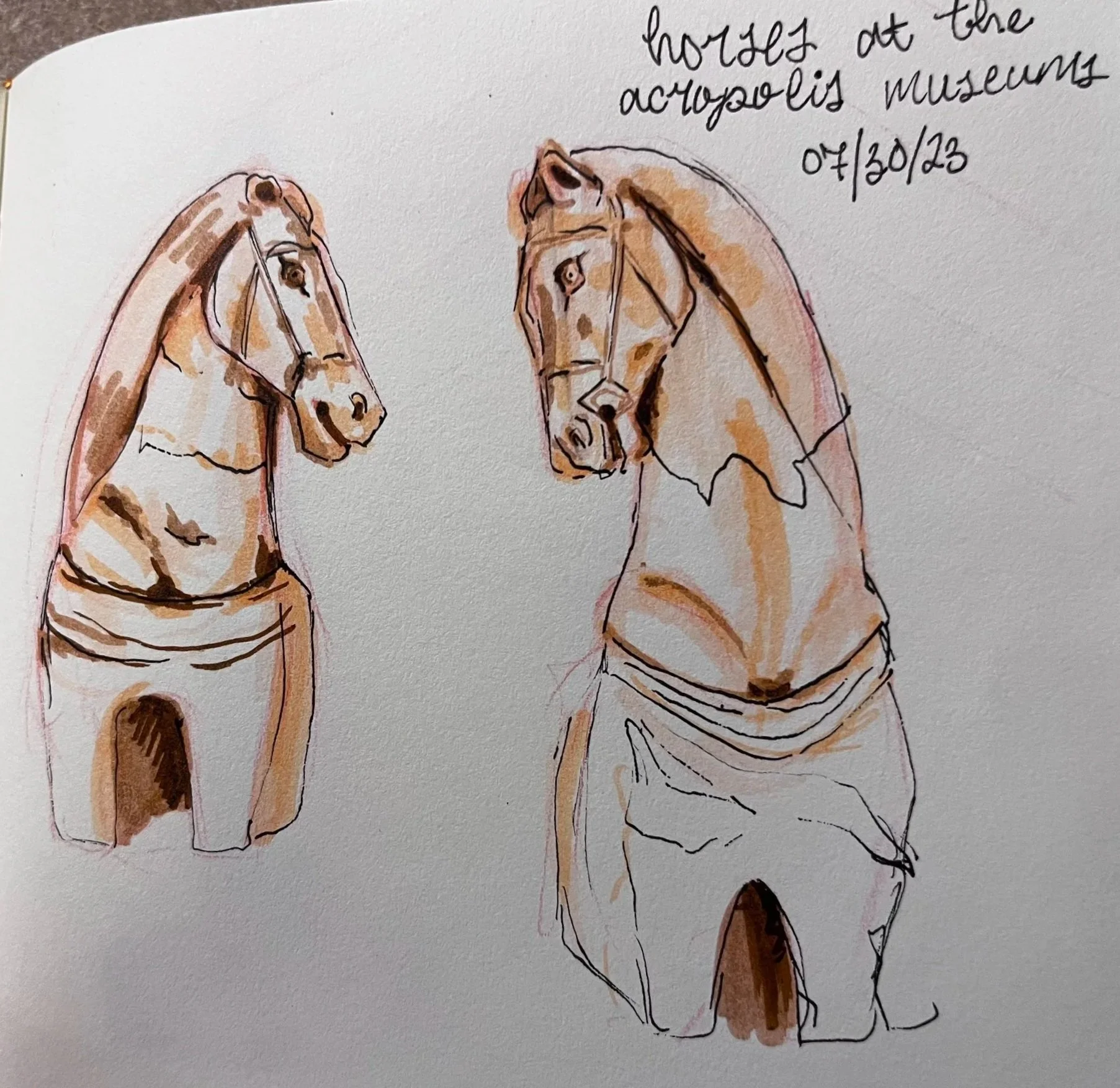 Greek Journal I / Ink and Marker