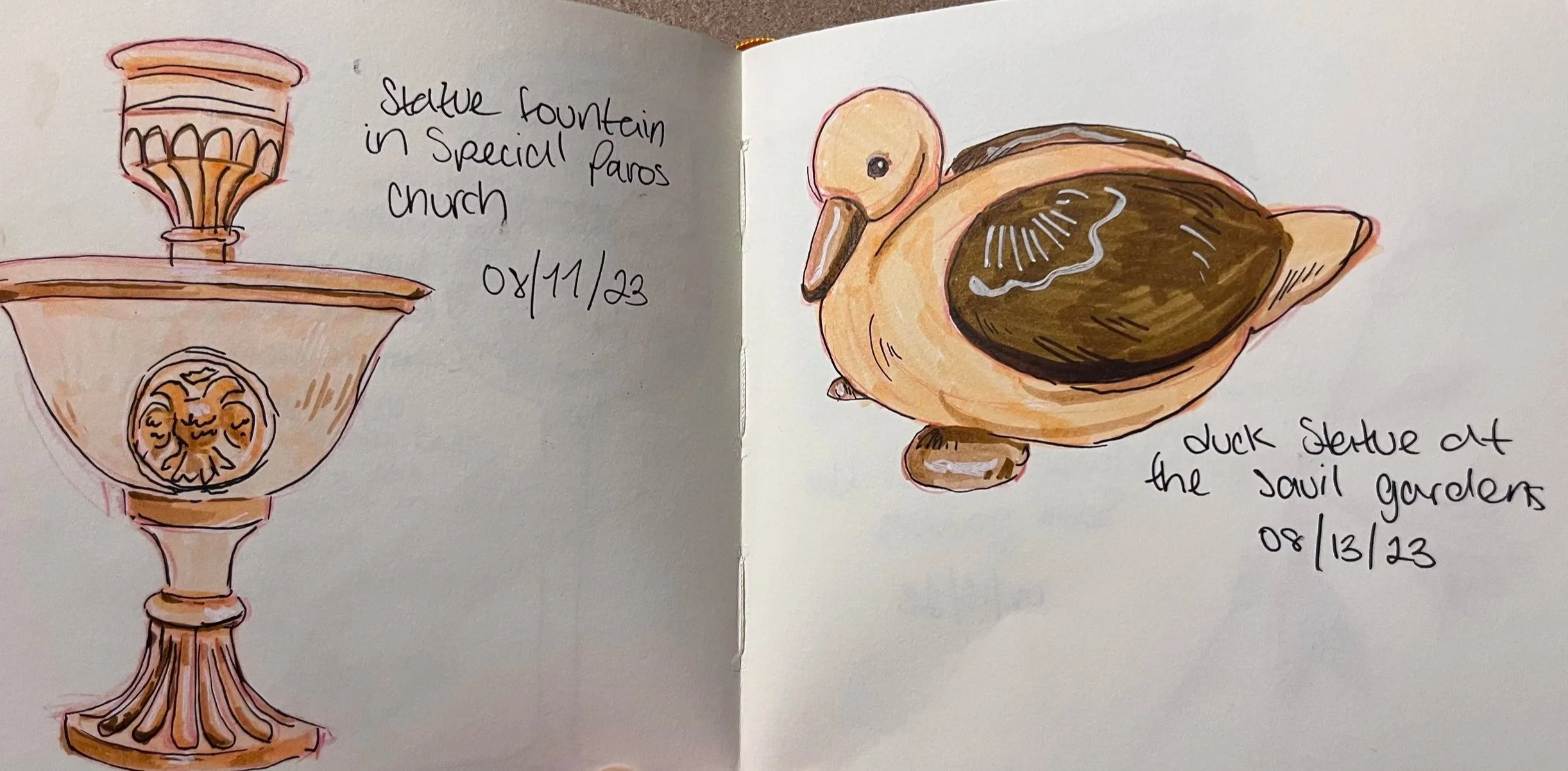 Greek Journal III / Ink and Marker