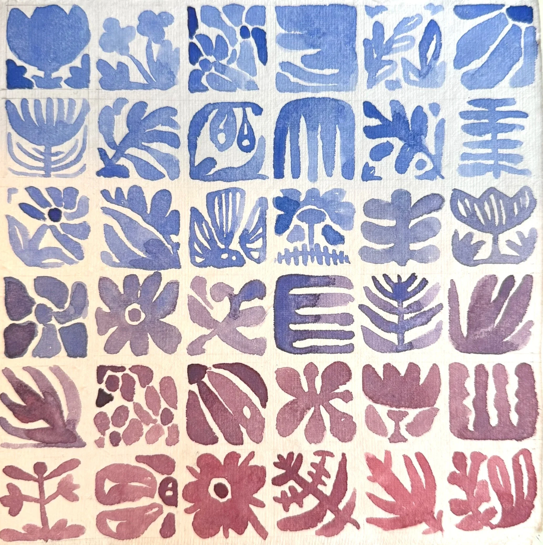 Botanical Tiles / Watercolor