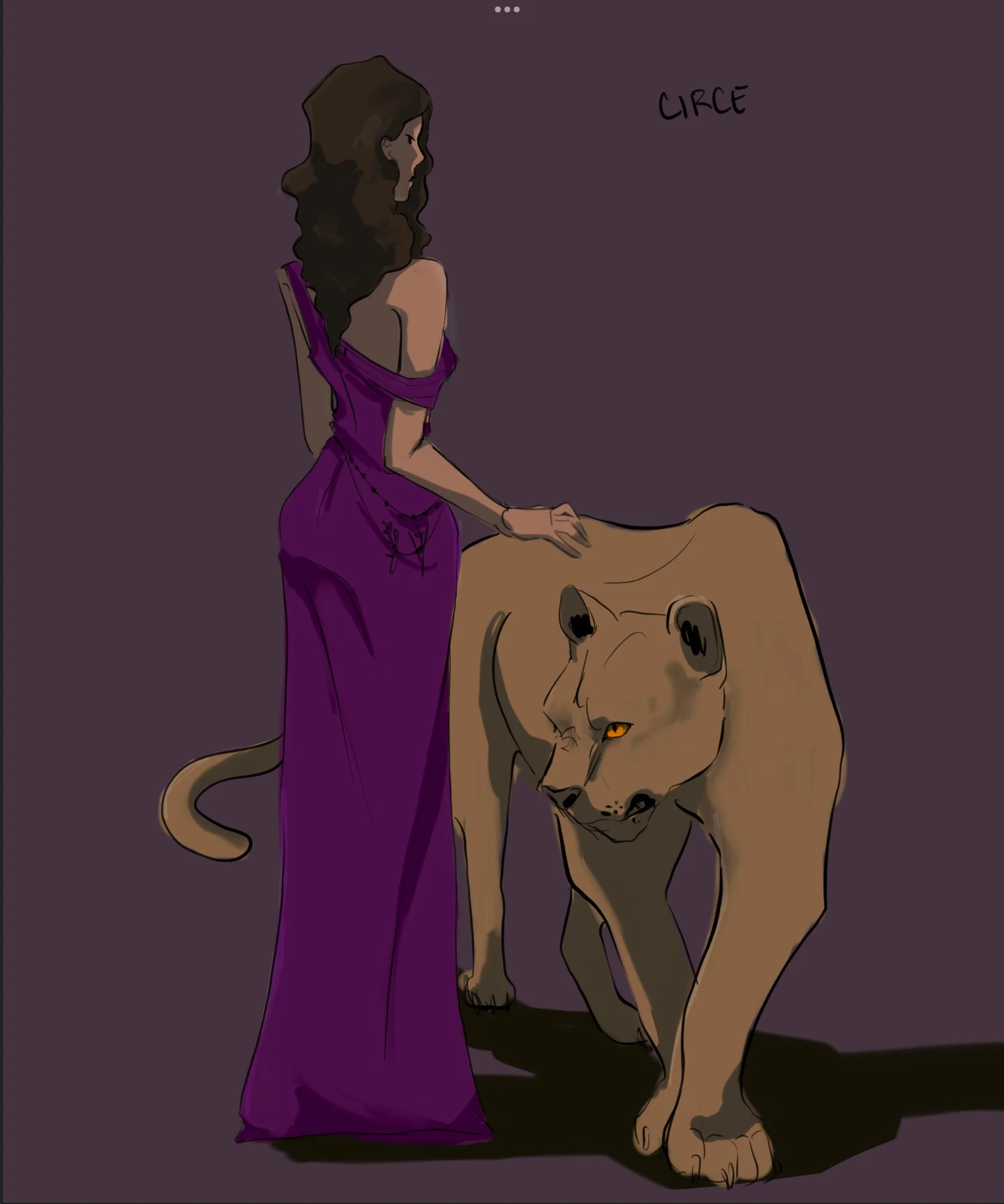 Circe and Lioness / Digital Drawing 