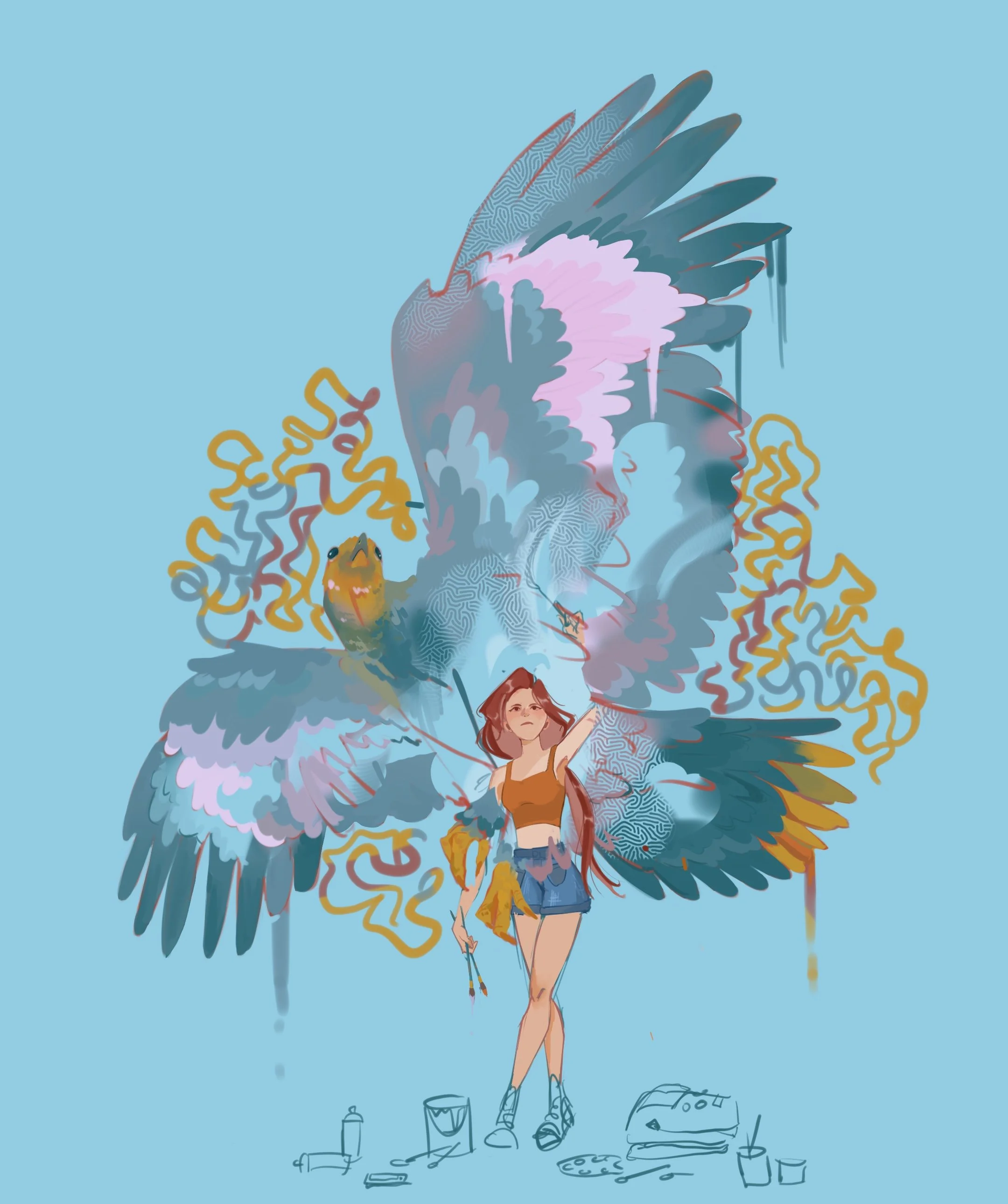 Fourth Wall Graffiti / Digital Painting