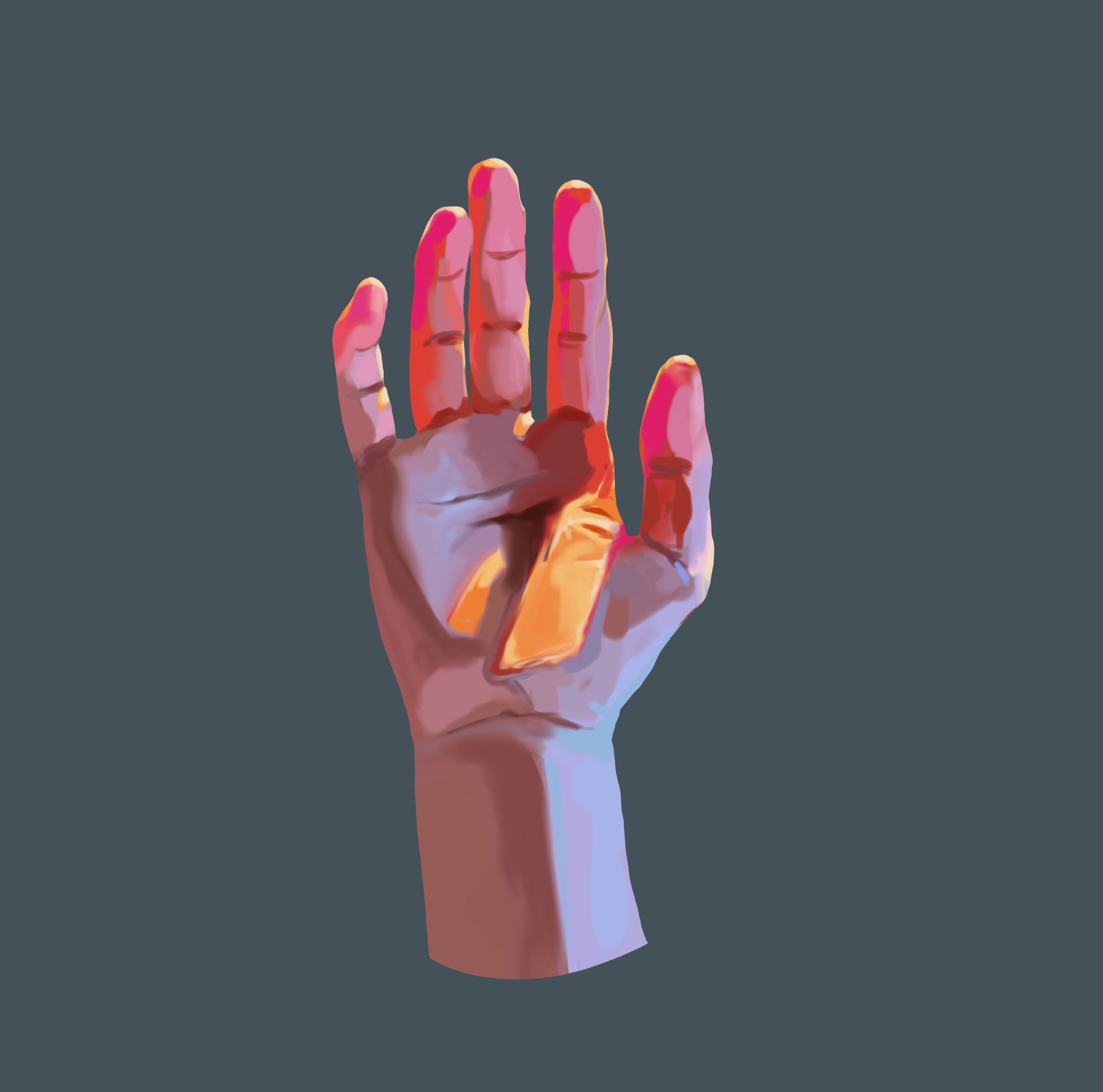 Neon Hand / Digital Painting