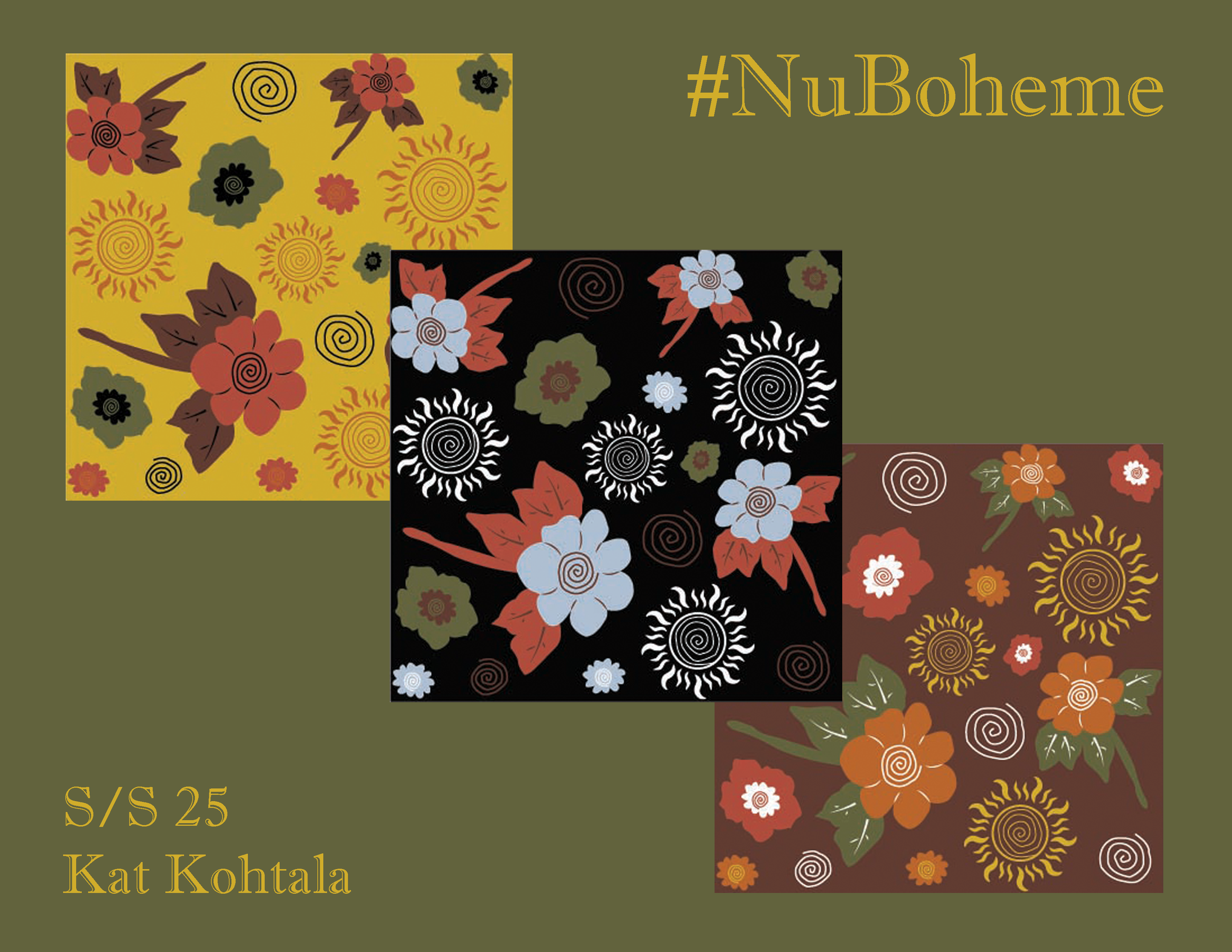 Print Design Project #NuBoheme Swatches