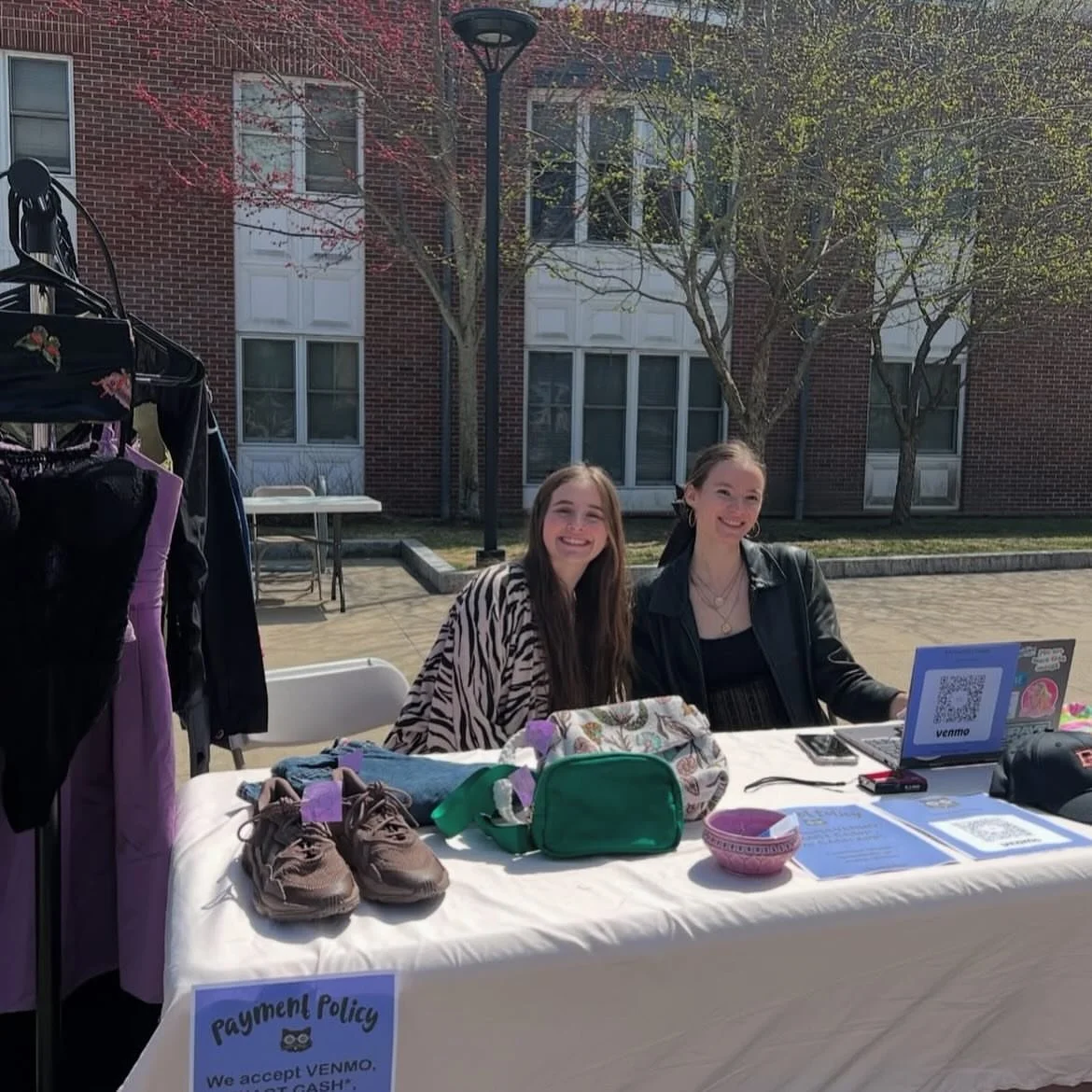 My business partner (left) and myself (right) selling at a local flea market