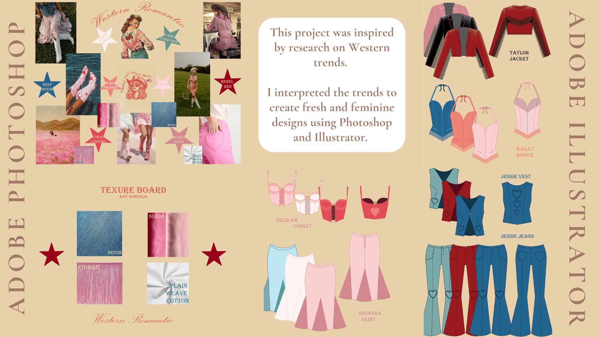 Western Romantic Mood Board and Flats