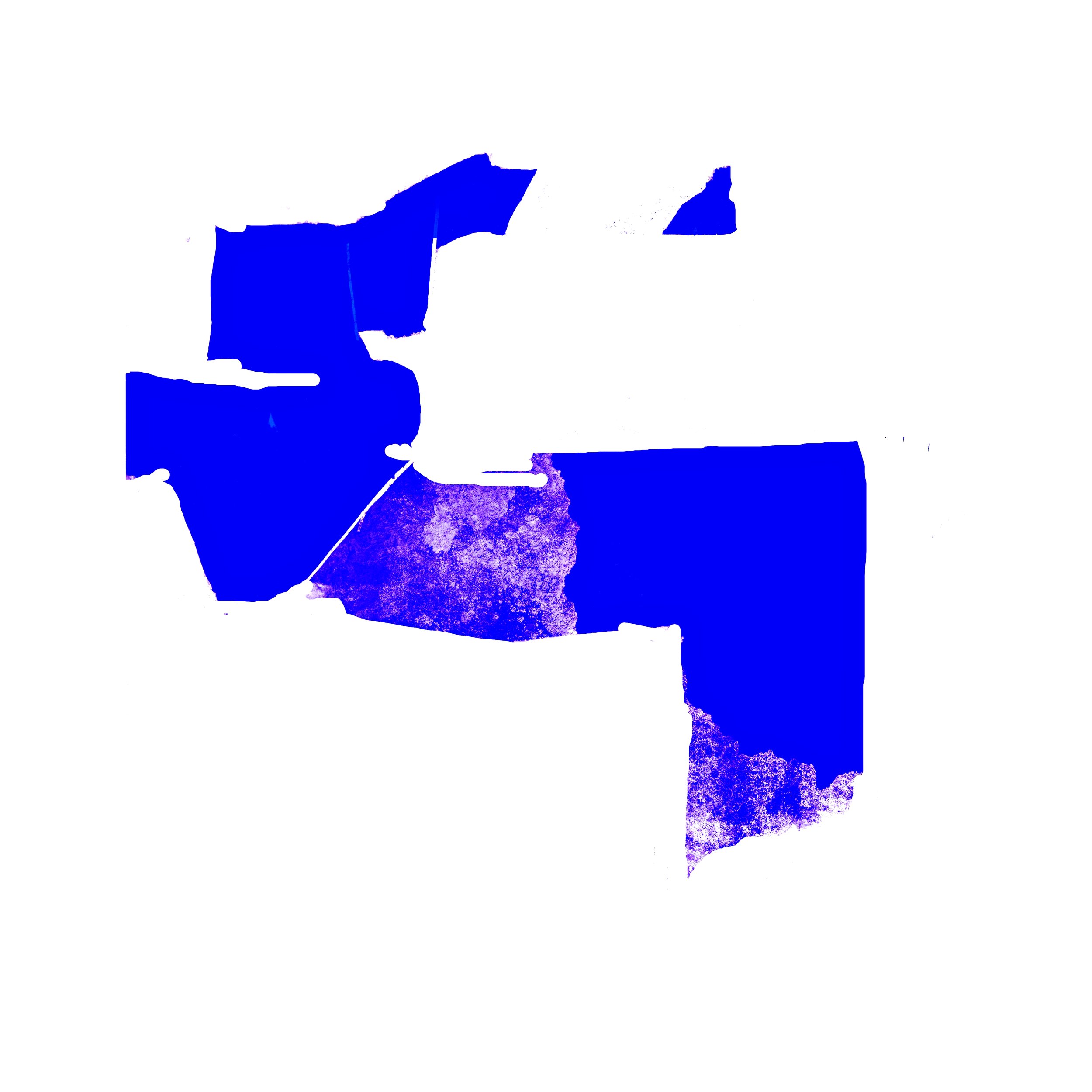 Mapa de México con divisiones en azul y áreas en tonos morados