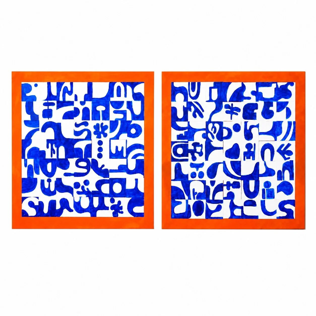 Cobalt Echo I & II (Diptych)