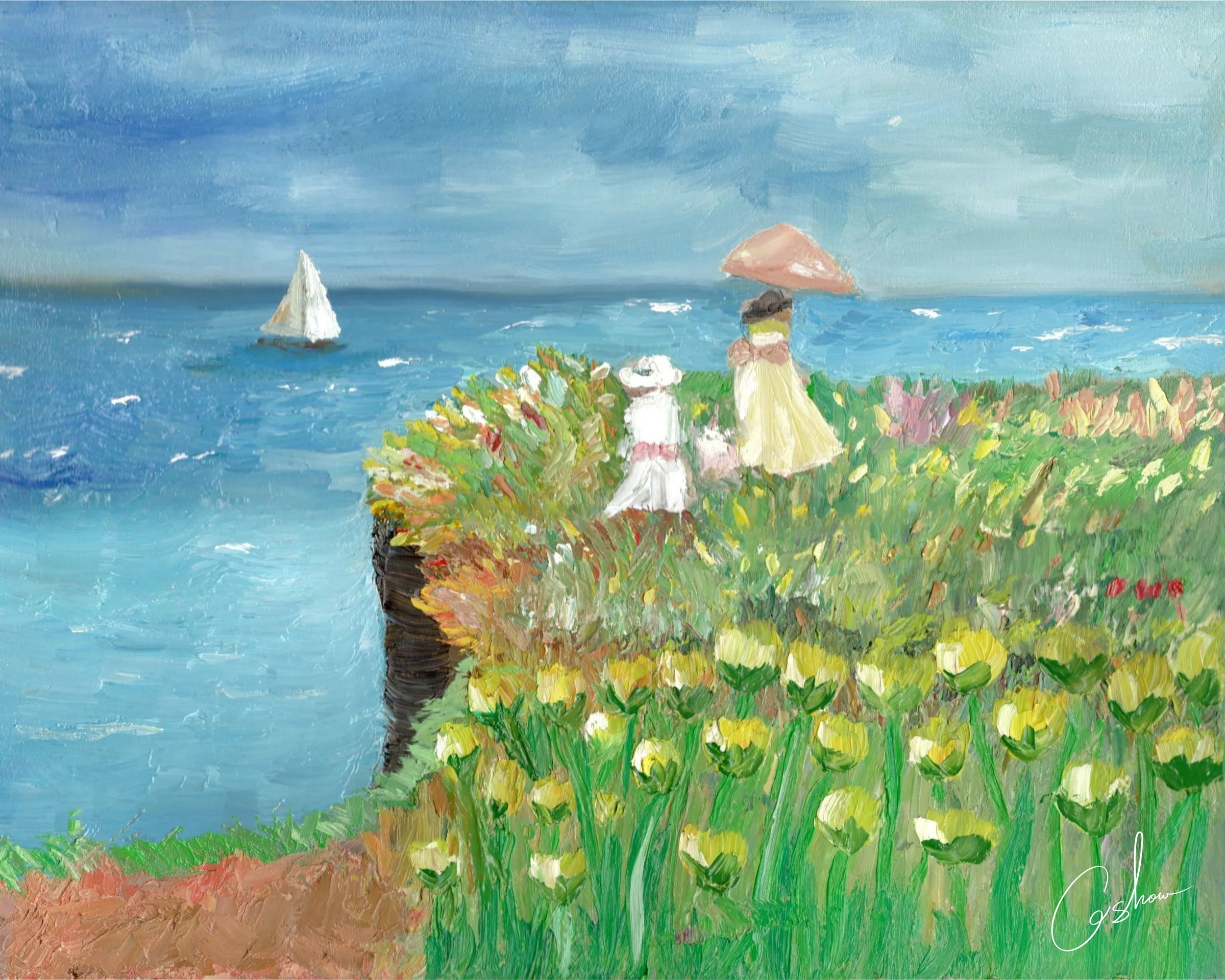 (One-of-One) Where the Land Ends 20x16 (Oil) - SOLD