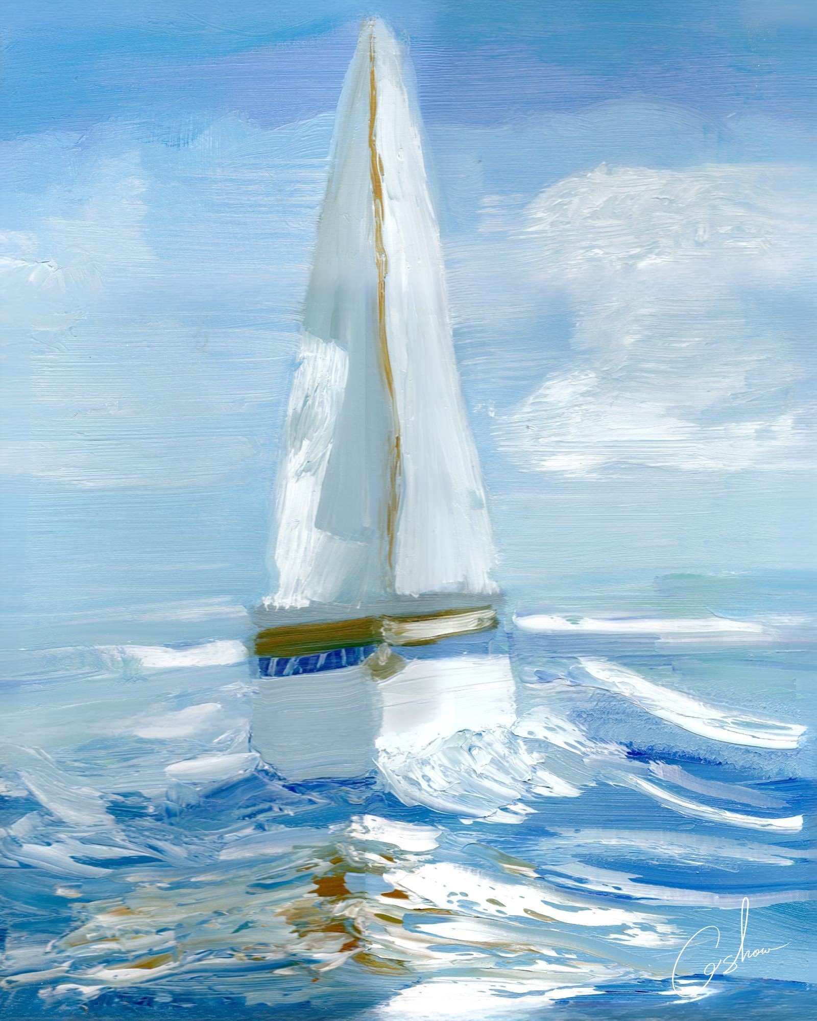 (One-of-One) Holding the Horizon (16x20) (oil) -SOLD