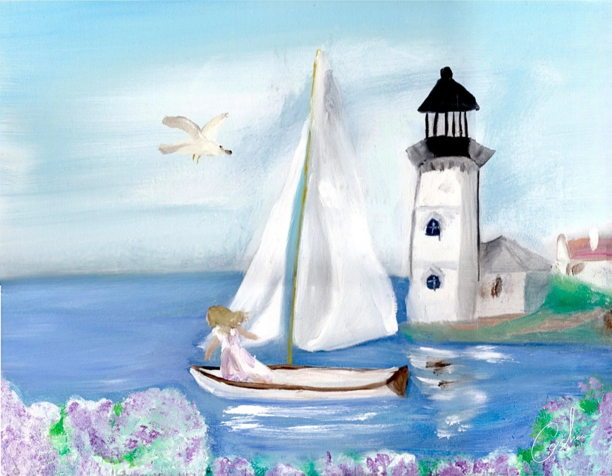 (One-of-One) Passing the Light 14x18 (oil)