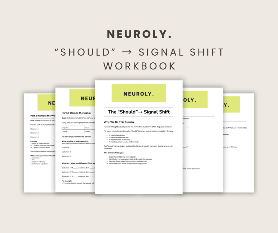 "Should" to Signal Shift Workbook