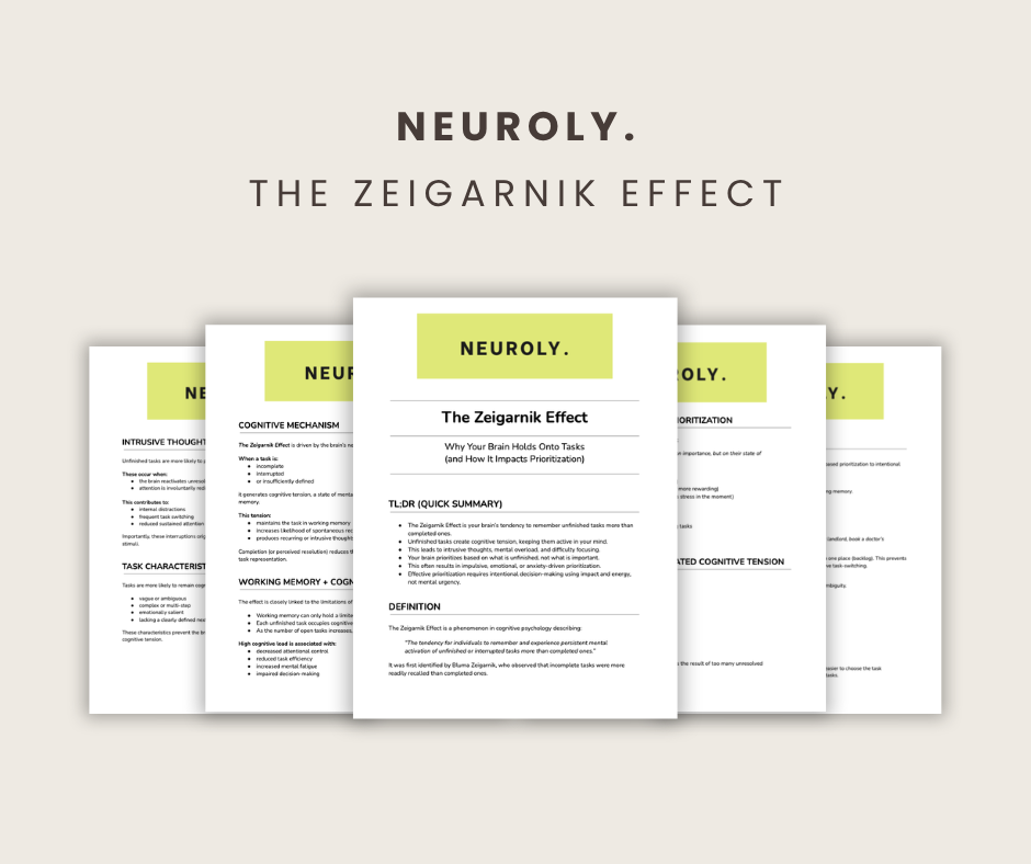 Free Download | The Zeigarnik Effect