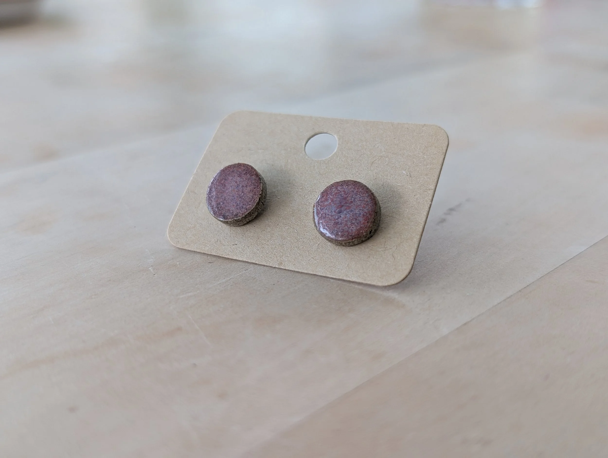 Ohrstecker rund · altrosa