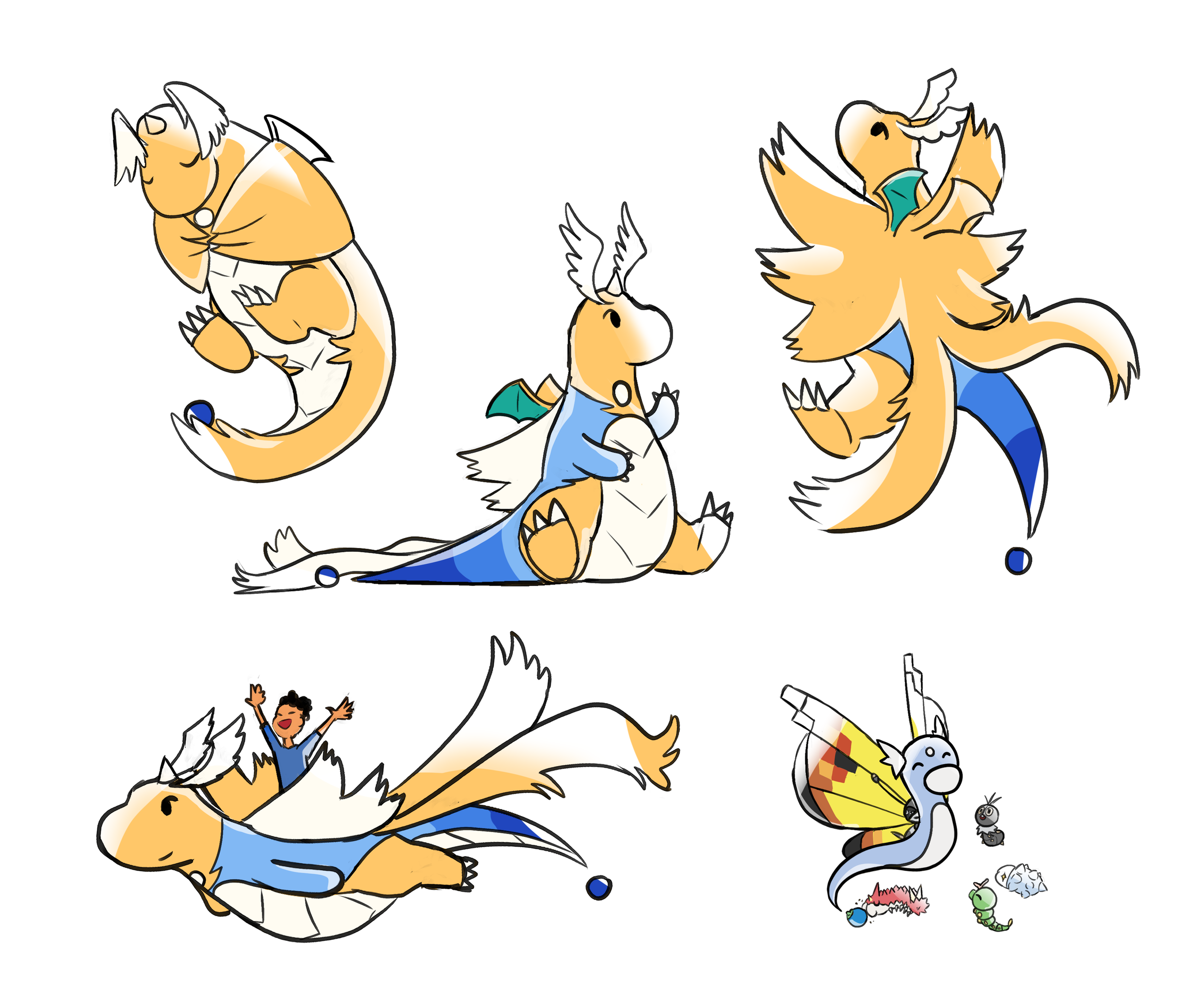 Mega dragonite Modelsheet.png