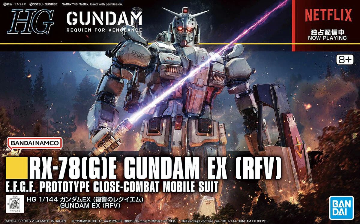 HG Gundam EX: Features realistic, gritty surface detail for students who love "weathered" looks.