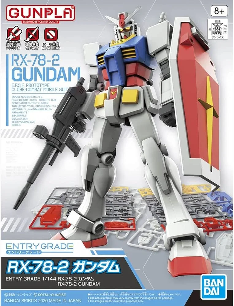 EG RX-78-2 Gundam: The iconic original. Best for learning color separation.