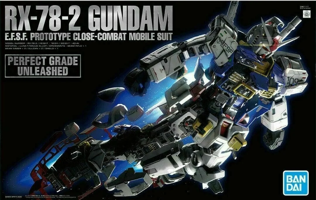 PG Unleashed RX-78-2 Gundam: The current pinnacle of the hobby. It features a unique multi-phase construction process that builds through several layers of internal trusses and mechanical skeletons before the final armor is applied.