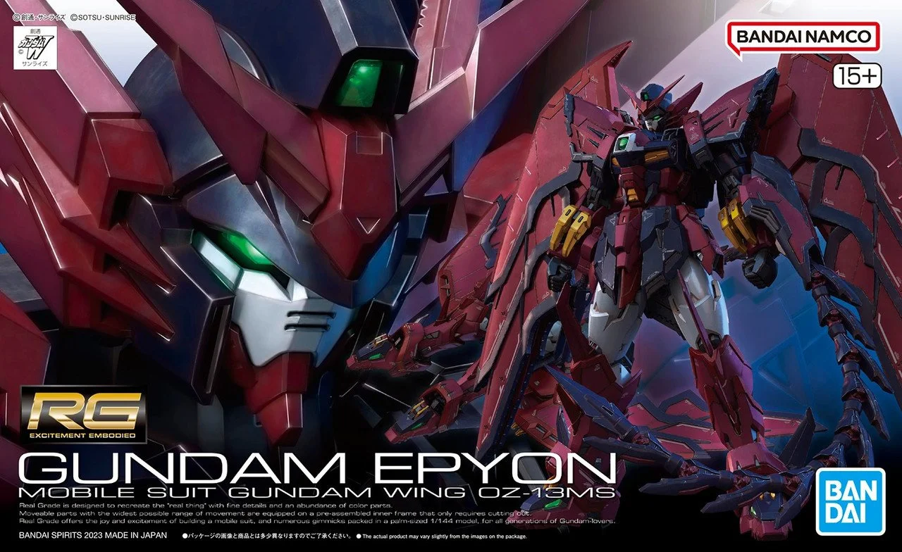 RG Gundam Epyon A fan-favorite from Gundam Wing. This kit features an incredible transformation into a two-headed dragon mode and a flexible "heat rod" whip that uses advanced pre-molded joints.
