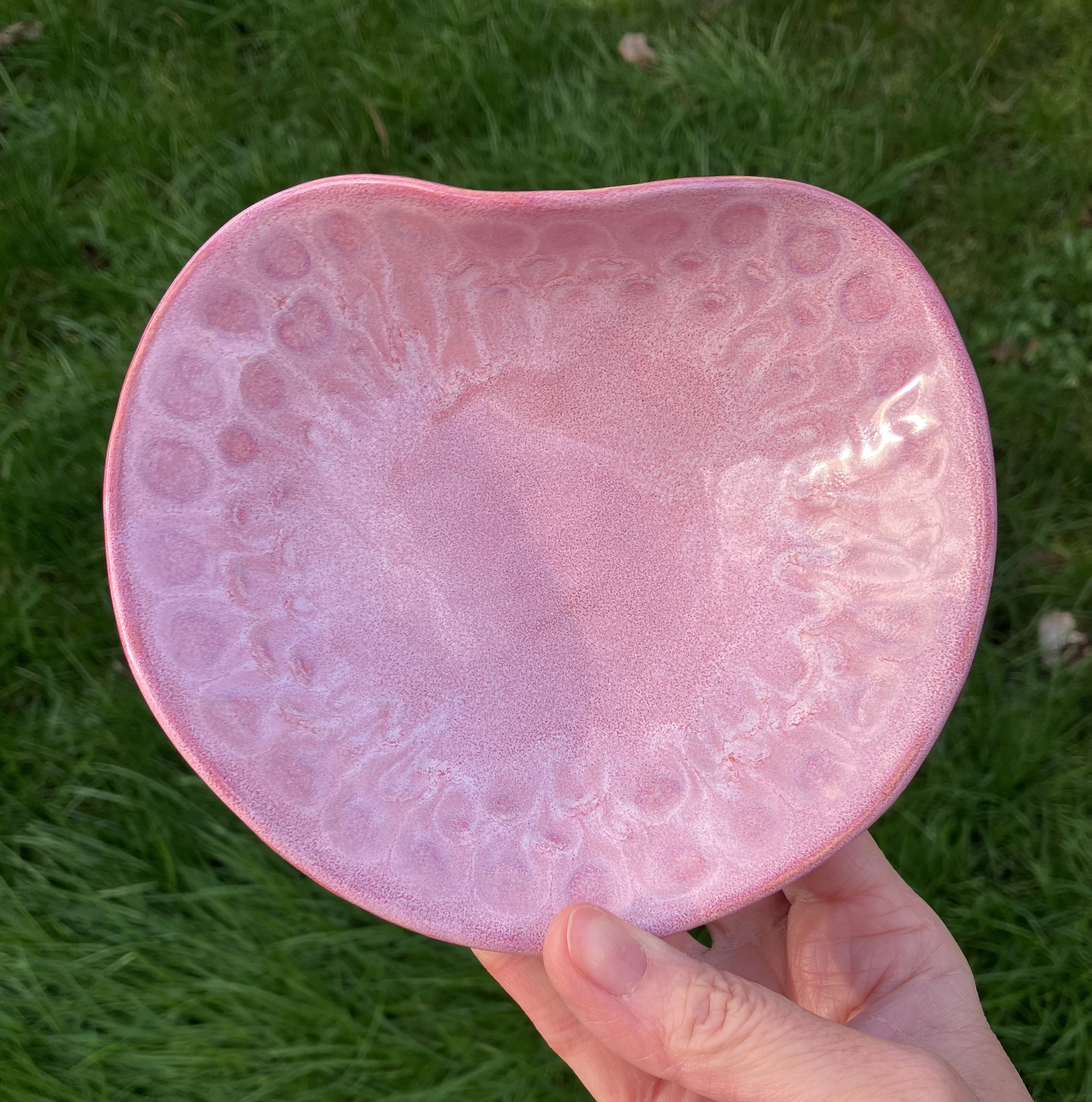 Pink heart bowl
