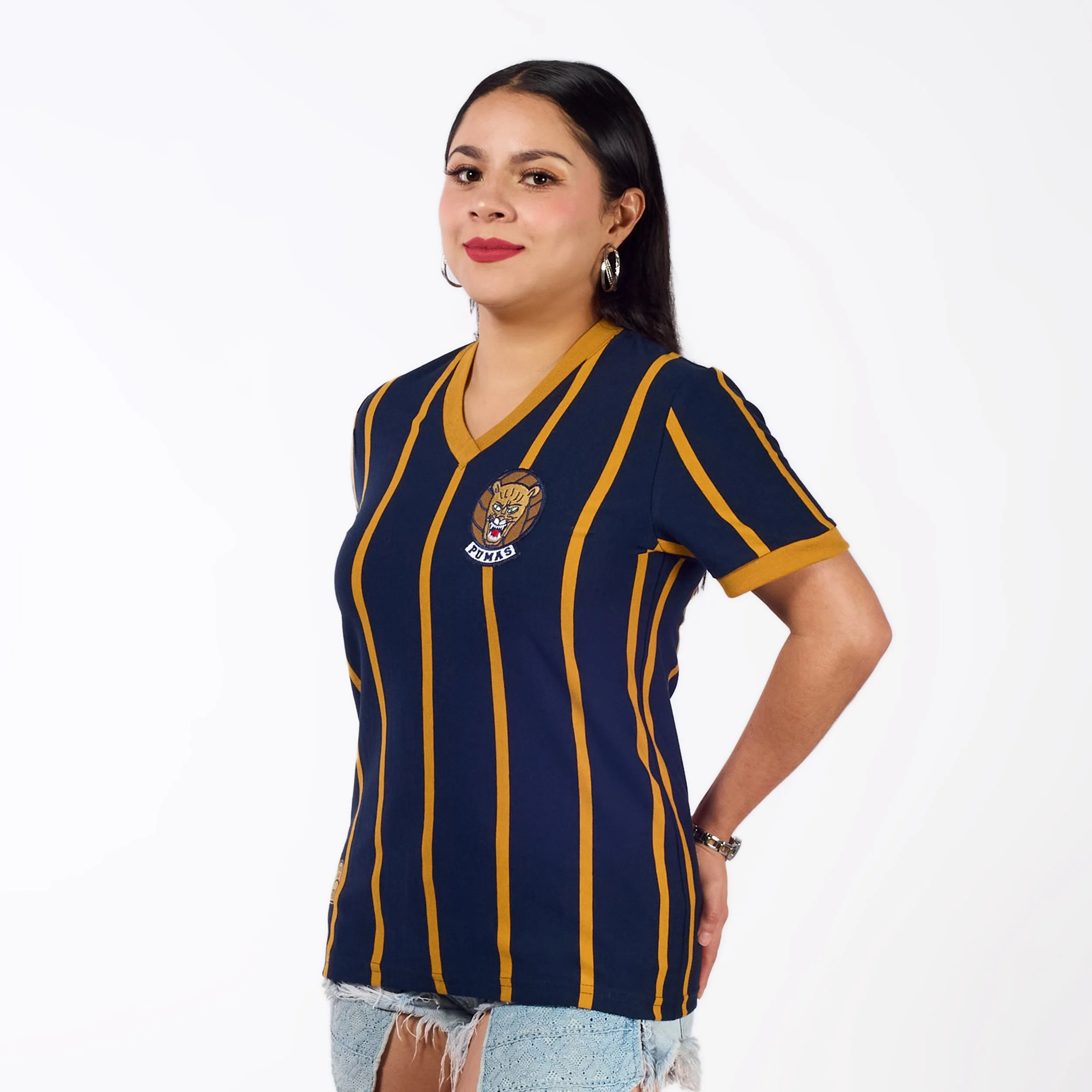 Jersey Retro Modelo 62-65 Azul Cuello V