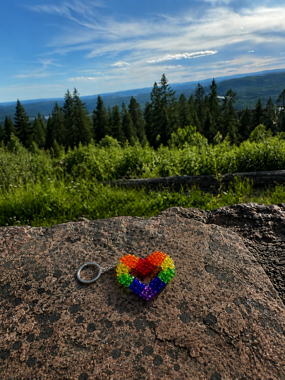 Rainbow Heart Charm