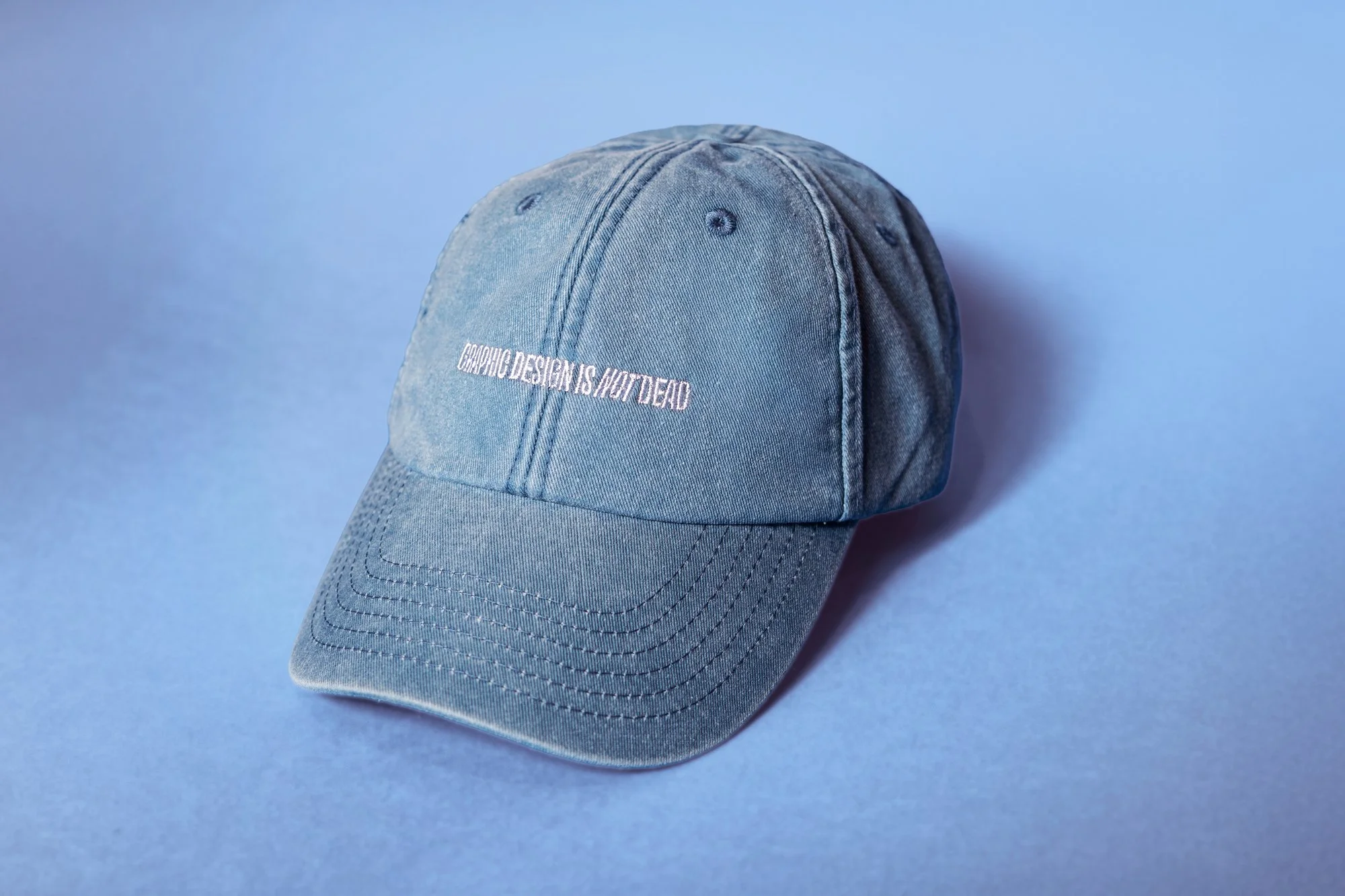 Cap Embroidered Denim