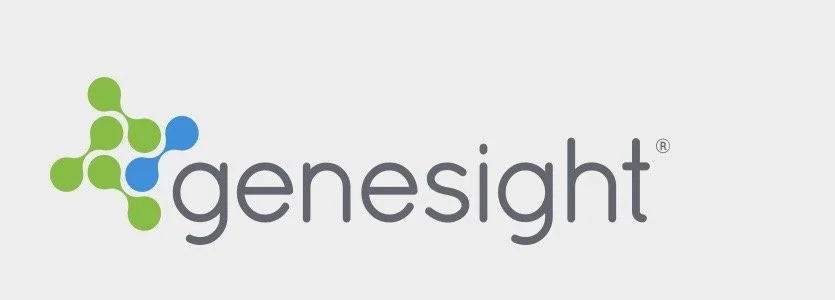 Genesth logo with an abstract design of interconnected green and blue circles next to the company name in lowercase letters