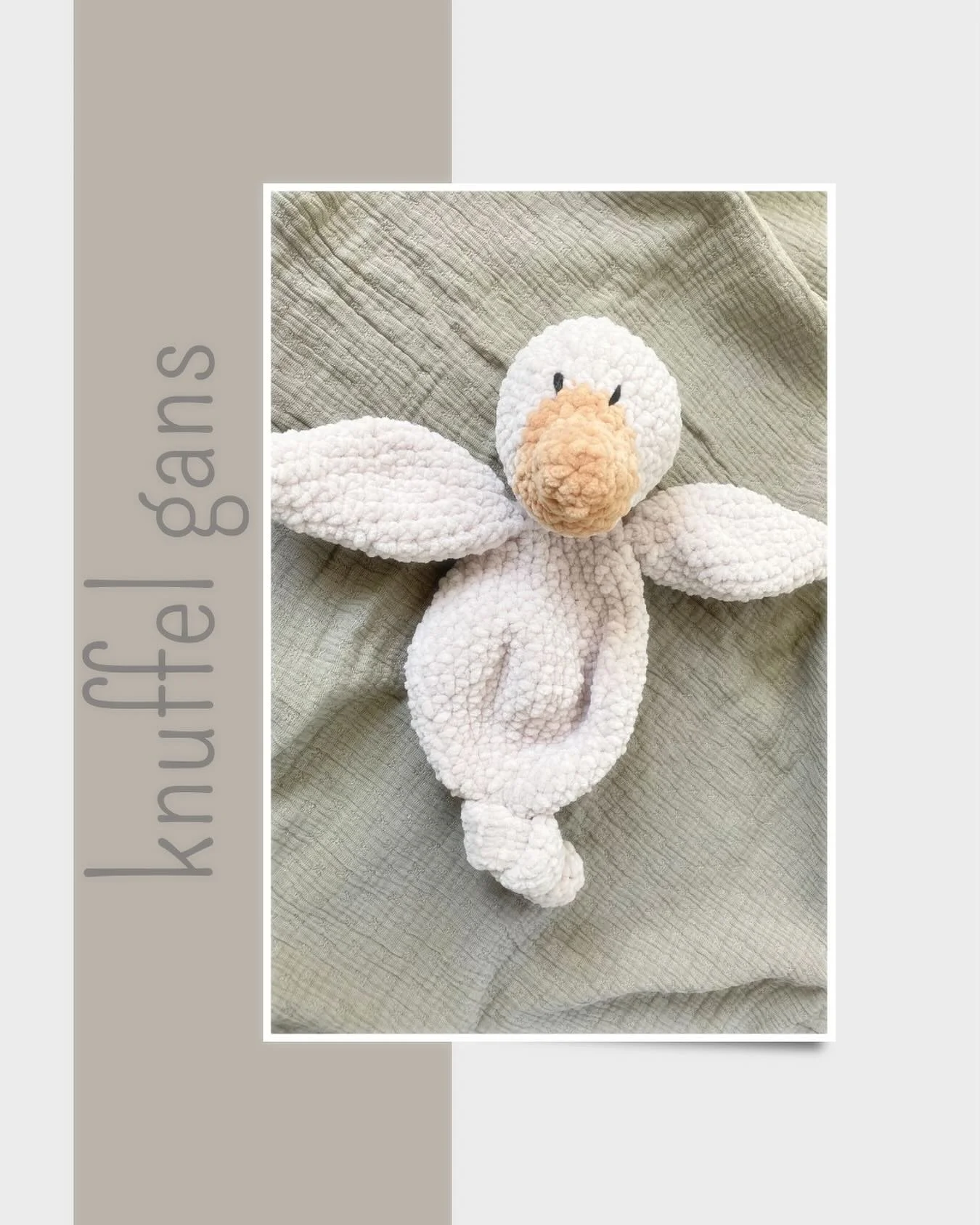 KNUFFEL GANS
#haken #gans #knuffel #kraamcadeautje #handmade #zwanger #baby