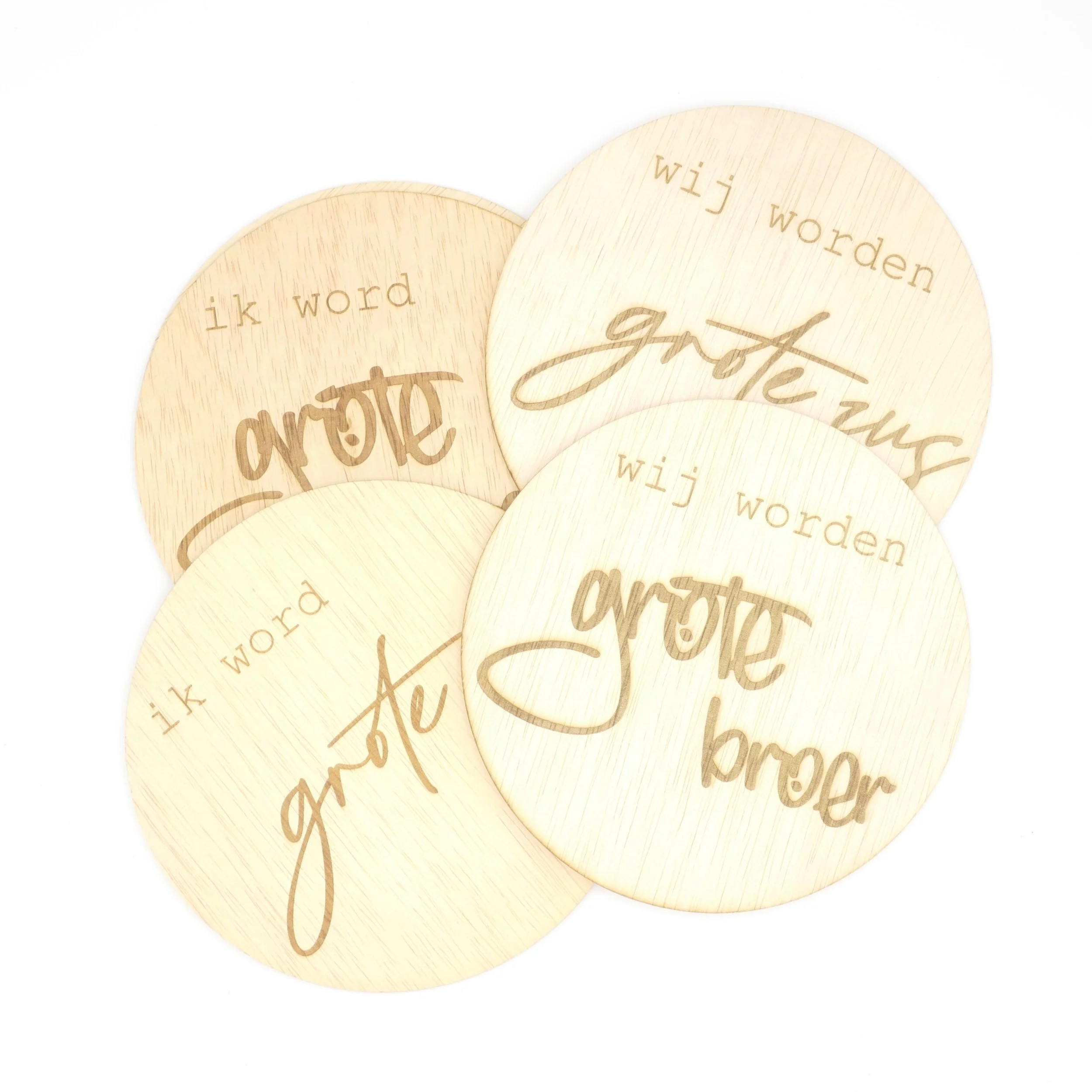 Houten schrijf Broer zus