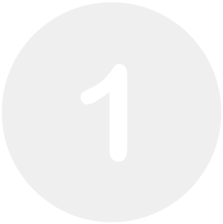 A gray circular button with the number 1 in the center.