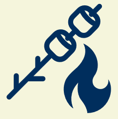 Syringe with a droplet and flame symbol