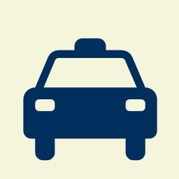 Icon of a police car with a siren on top