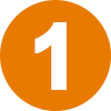 An orange circular badge with a white number 1 in the center.