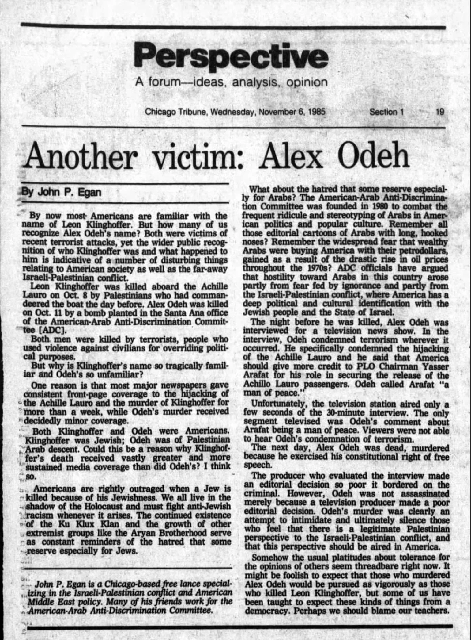 Chicago Tribune (Chicago, Illinois) · Wed, Nov 6, 1985