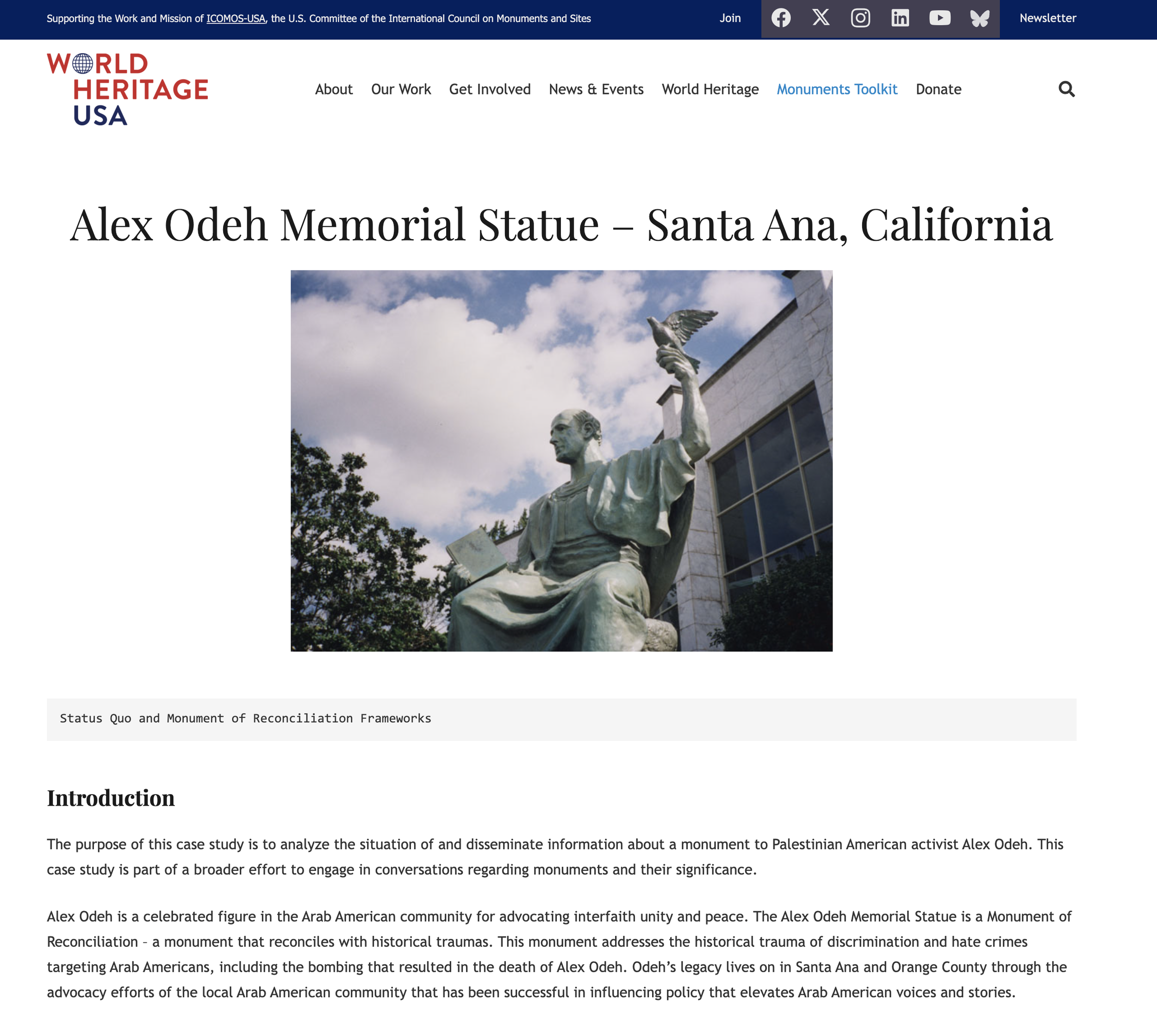 World Heritage USA, Monuments Toolkit