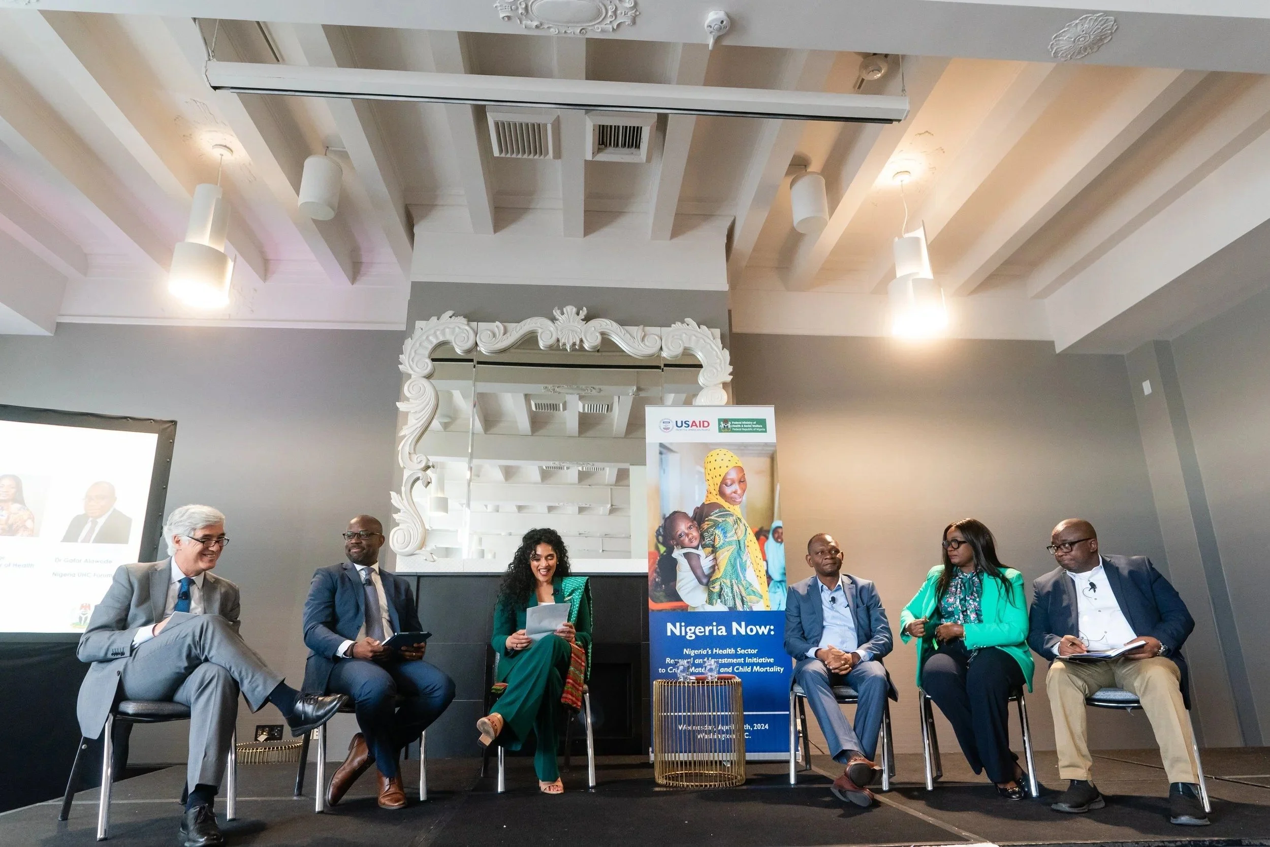 people on a discussion panel