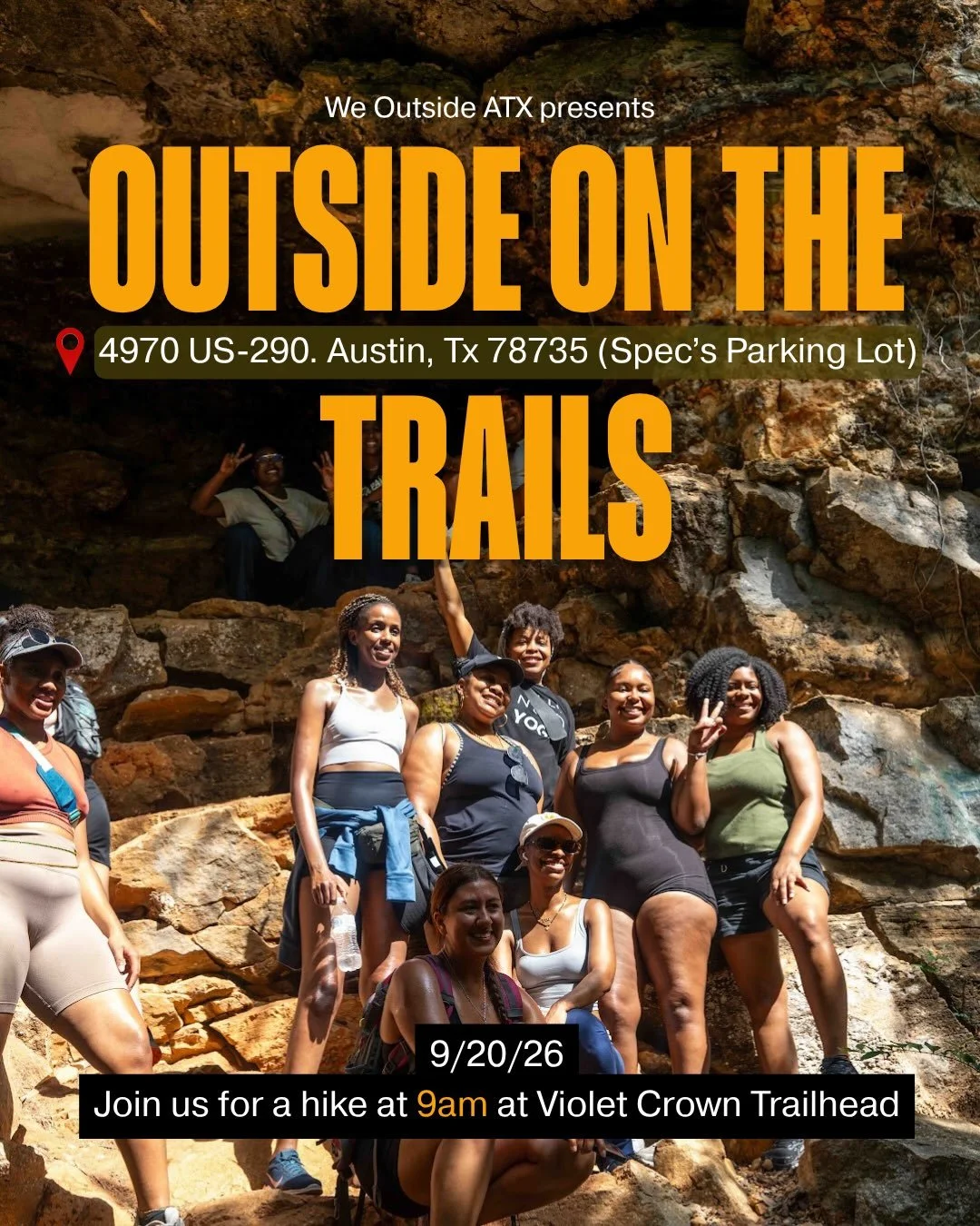 * Date update* Join us this Sunday (9/20) for our next monthly hike! 

Last hike we went to McKinney Falls State Park and had such a great time! This time we&rsquo;re back on the Voilet Crown Trail.

Open to all levels and led by @jacob_naturefam. De