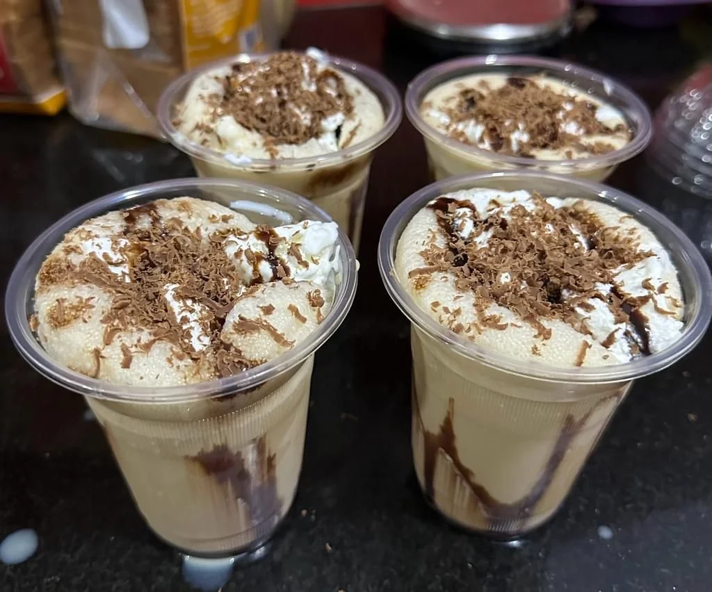 cold coffee w/ ice cream