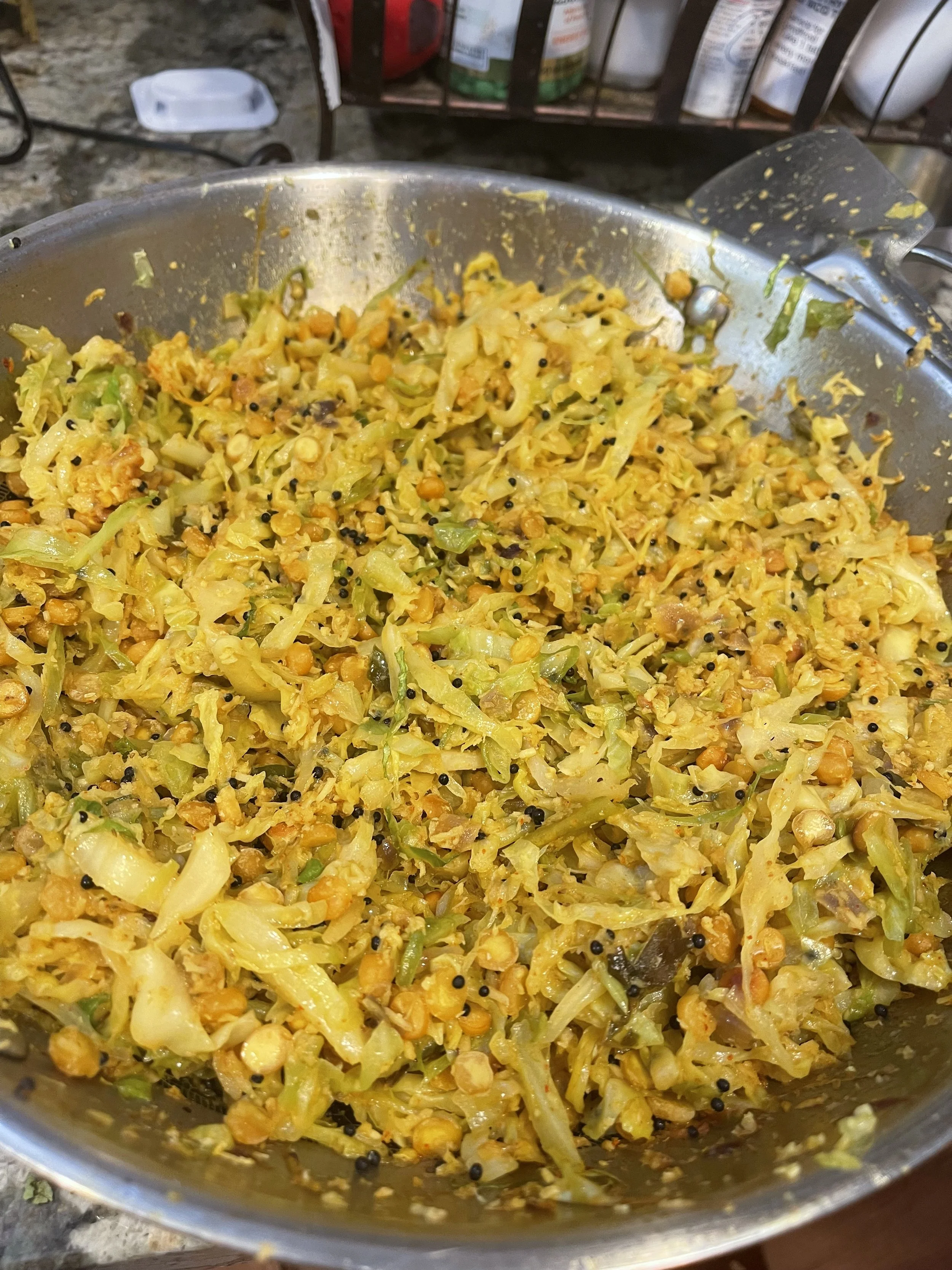 cabbage chana daal