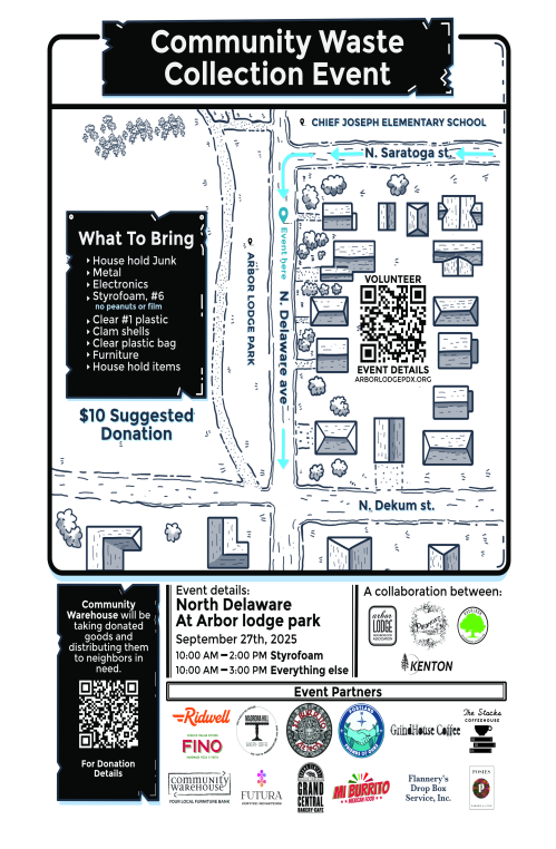 Map of Community Waste Collection Event on September 27, 2025