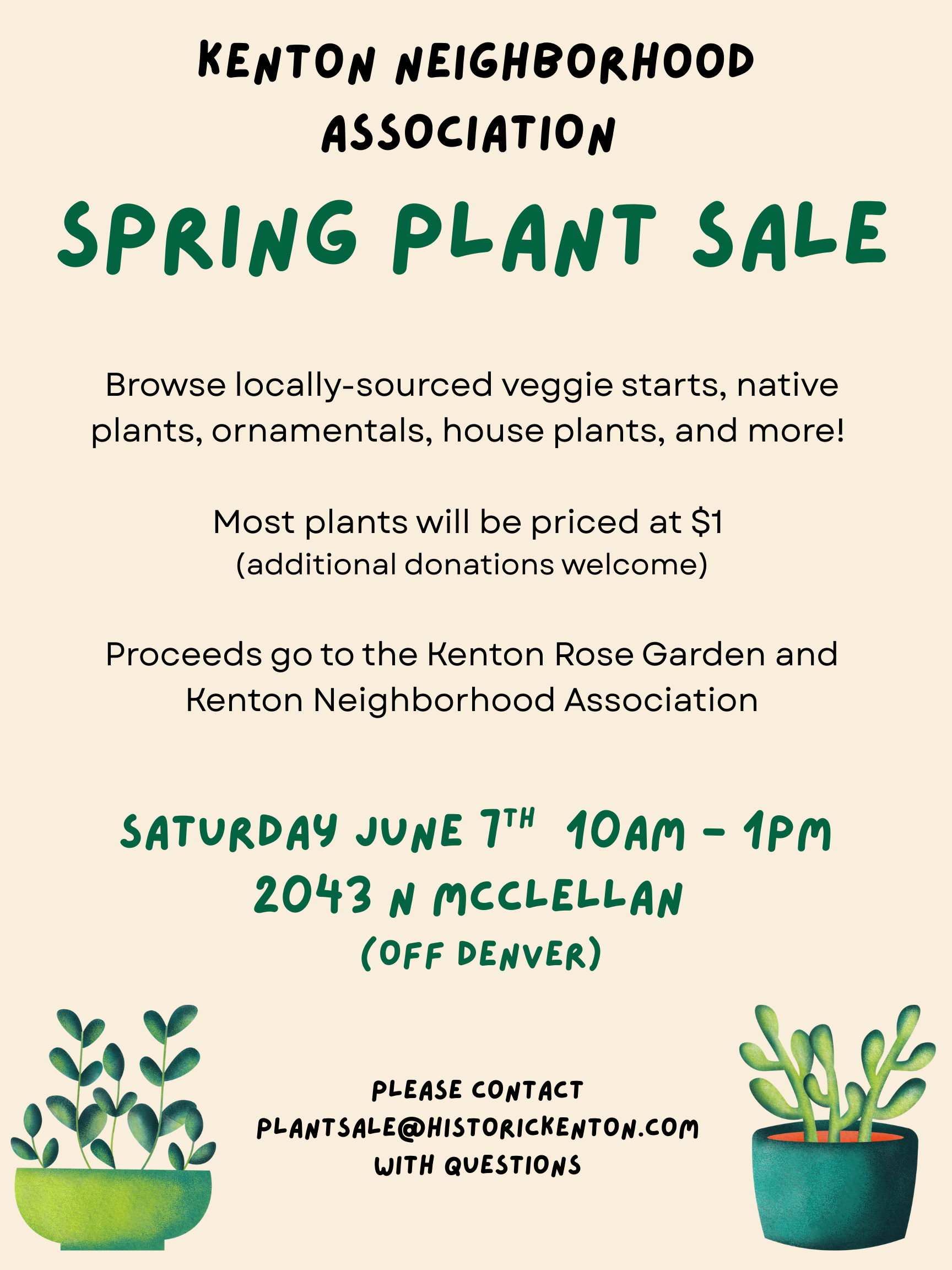 KNA Spring Plant Sale flyer.