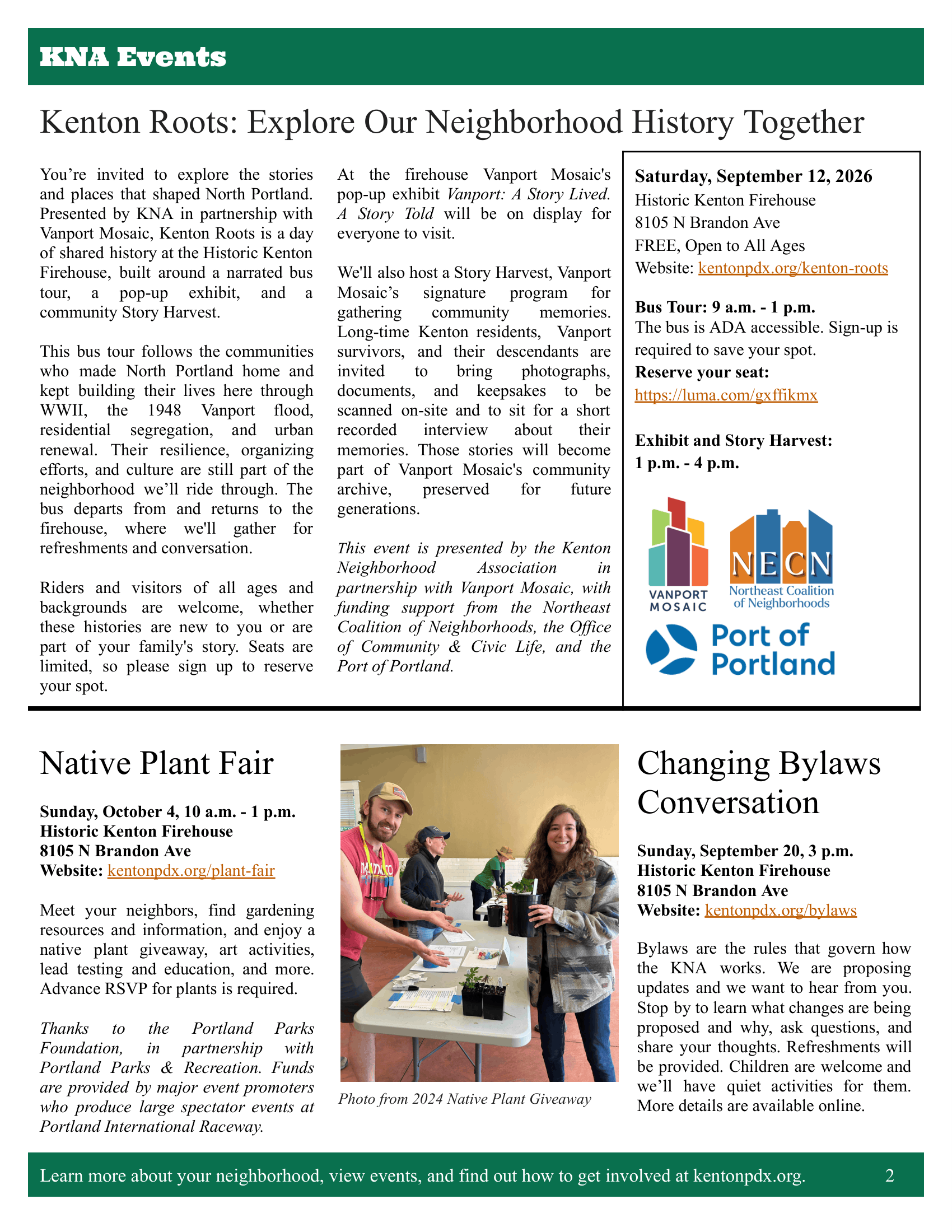 Kenton Connect Fall 2026 Back Page