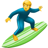 Person surfing on a wave