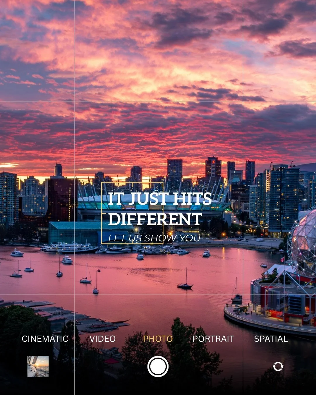No tint. No filter. No second take. Just the kind of light that makes everything feel a little more cinematic. 

The city knows exactly what it&rsquo;s doing - Golden hour in Vancouver doesn&rsquo;t try too hard. 

It doesn&rsquo;t need to. It just h