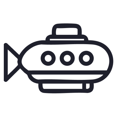 Icon of a submarine