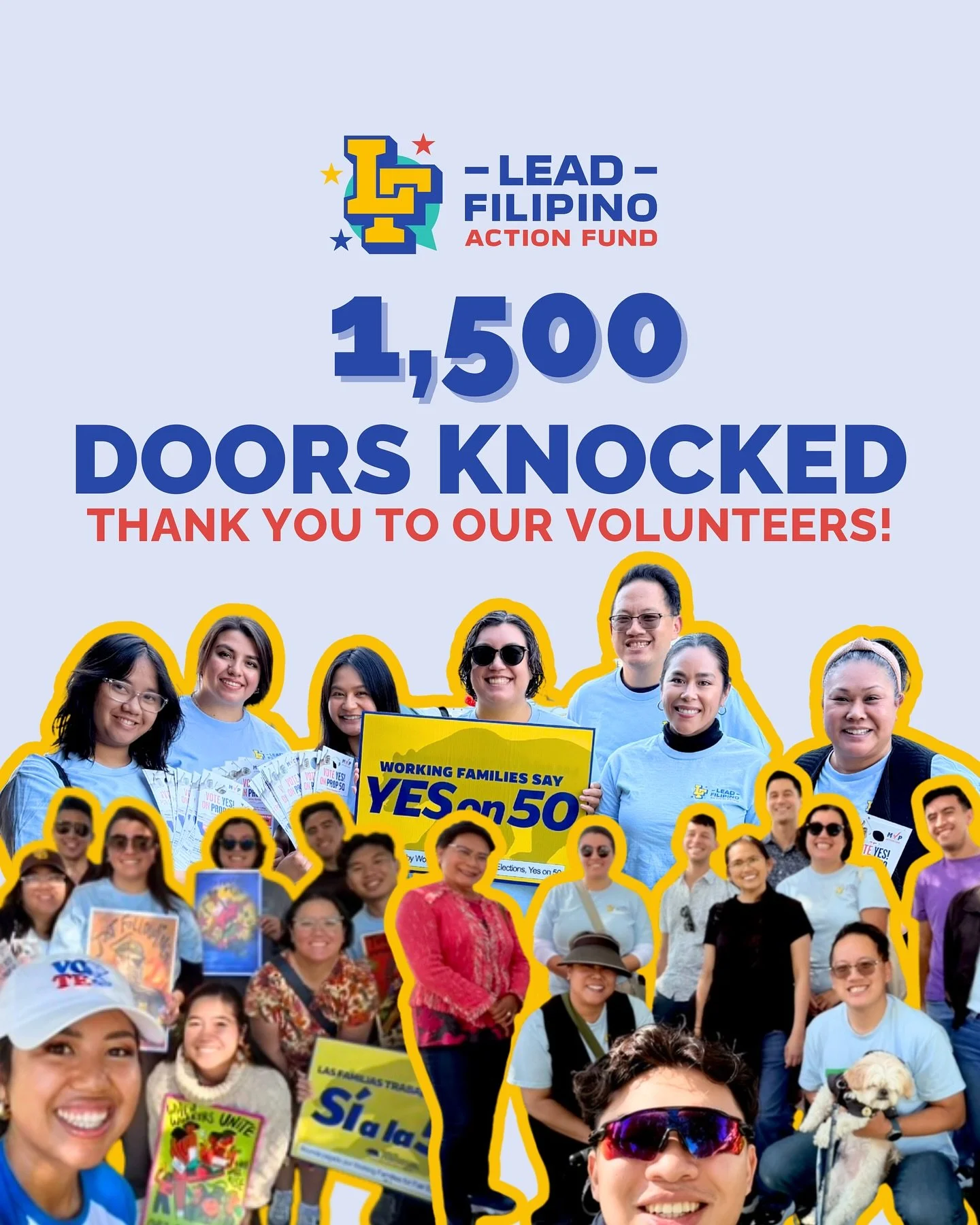 California voters have spoken loudly and decisively against this Administration: PROP 50 PASSES with nearly 64% of the vote [with about 2.7M ballots remaining to be counted]. A BLOWOUT.

1,500 doors knocked across Solano and Santa Clara Counties in h