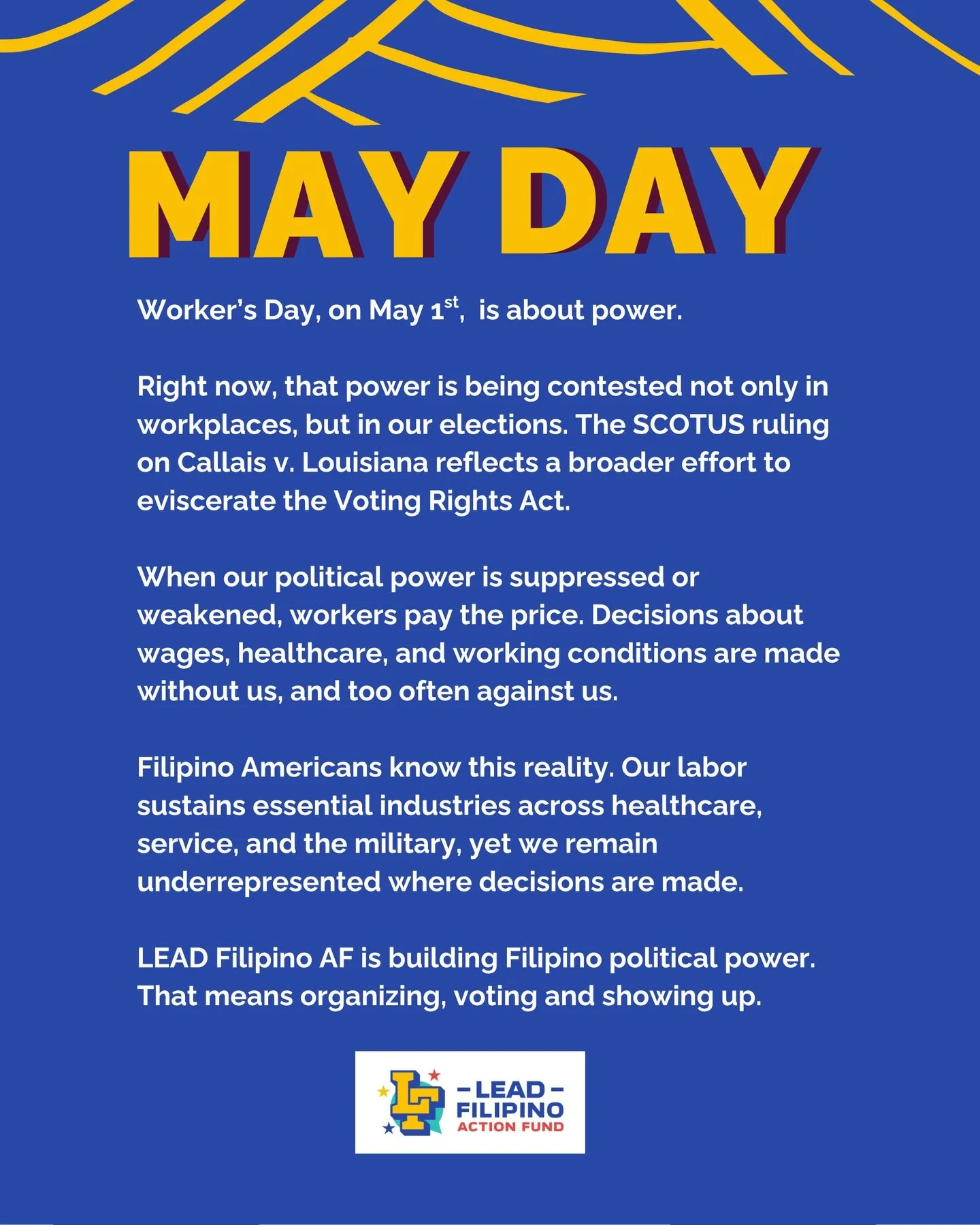You can&rsquo;t want us for our labor, but not want us as people.

#MayDay #WorkersDay #LEADFilipinoAF