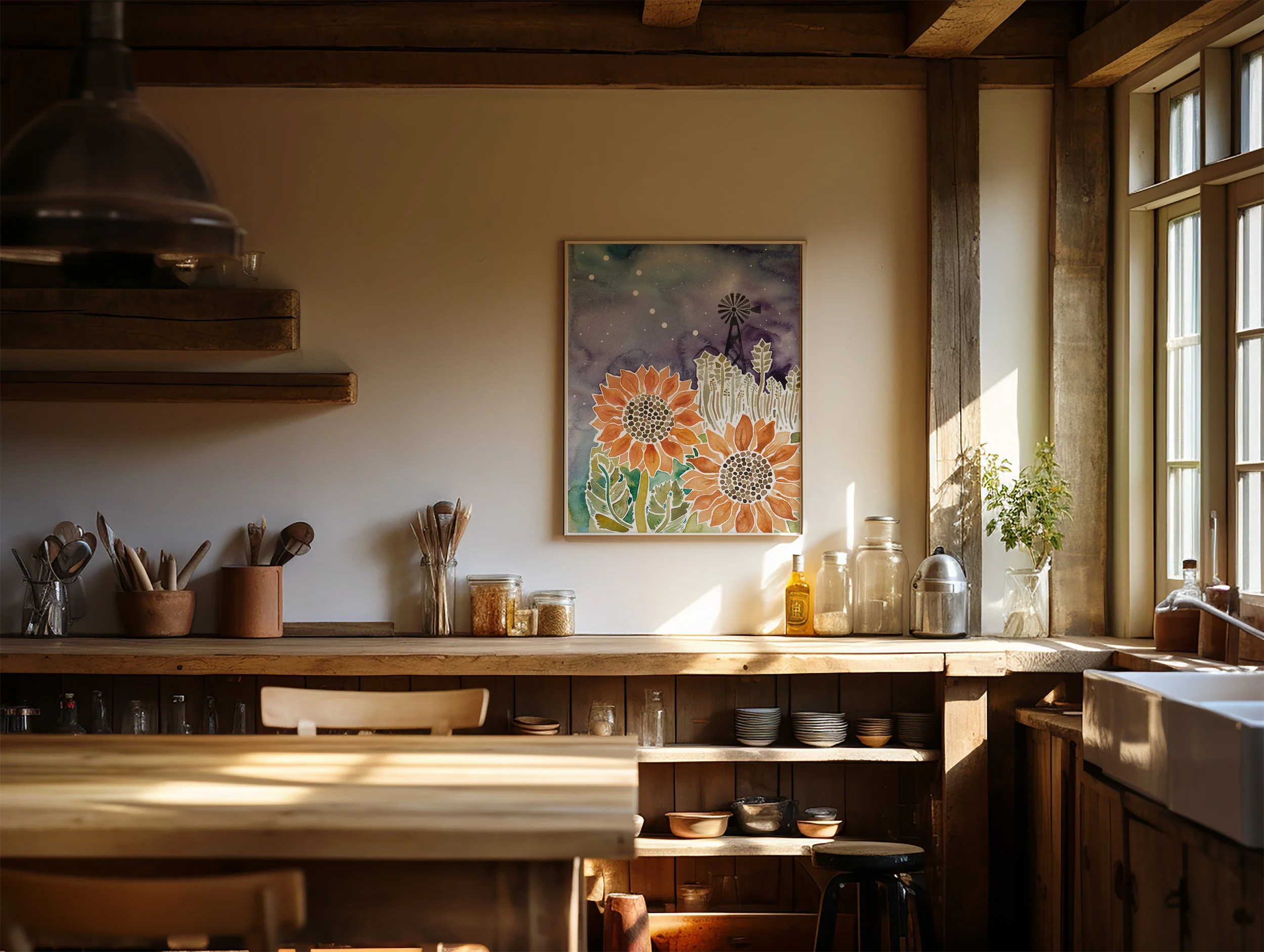 20x25 Farmhouse Kansas Night Sky.jpg