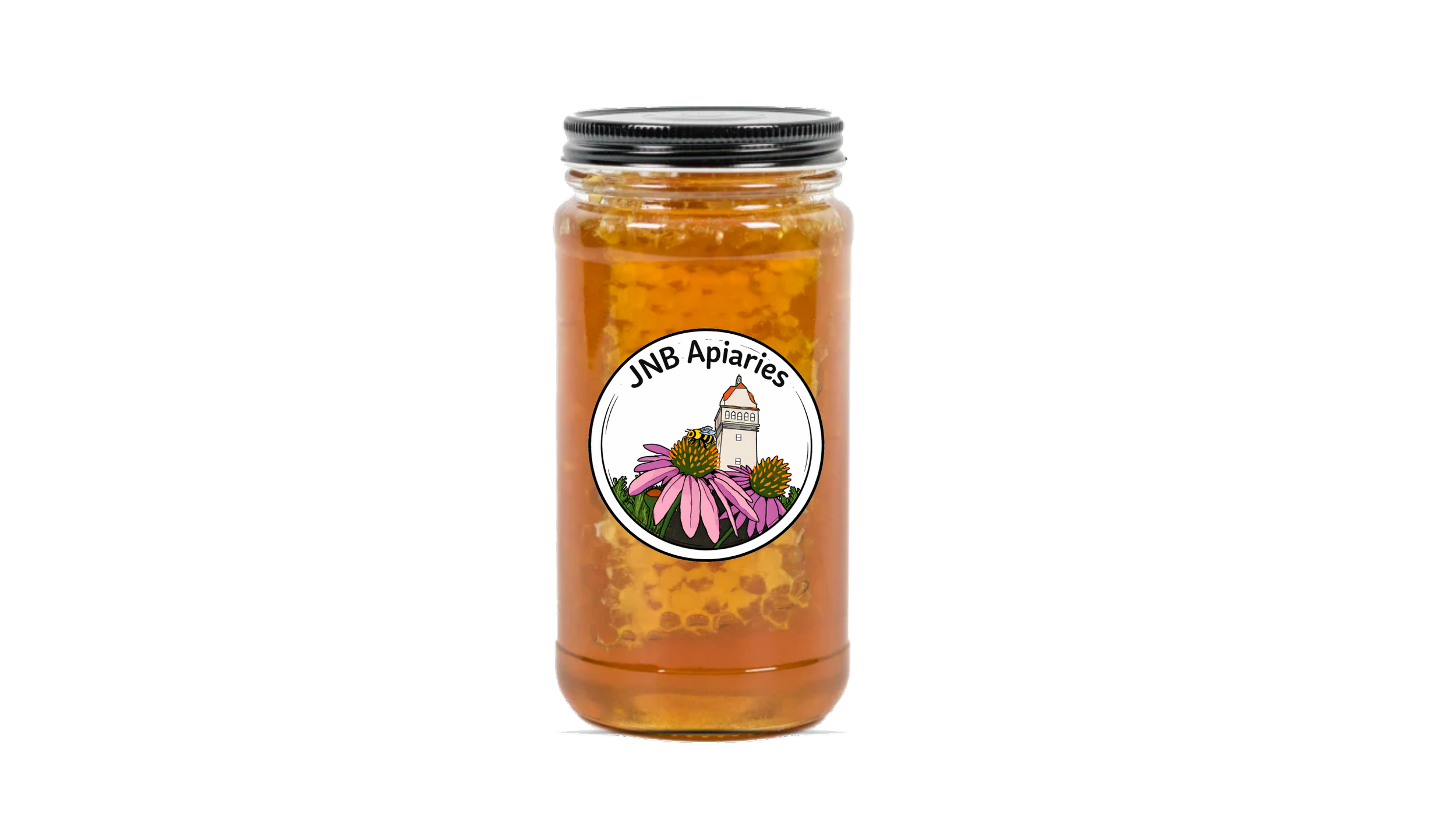 1lb Honey Jar with Honey Comb