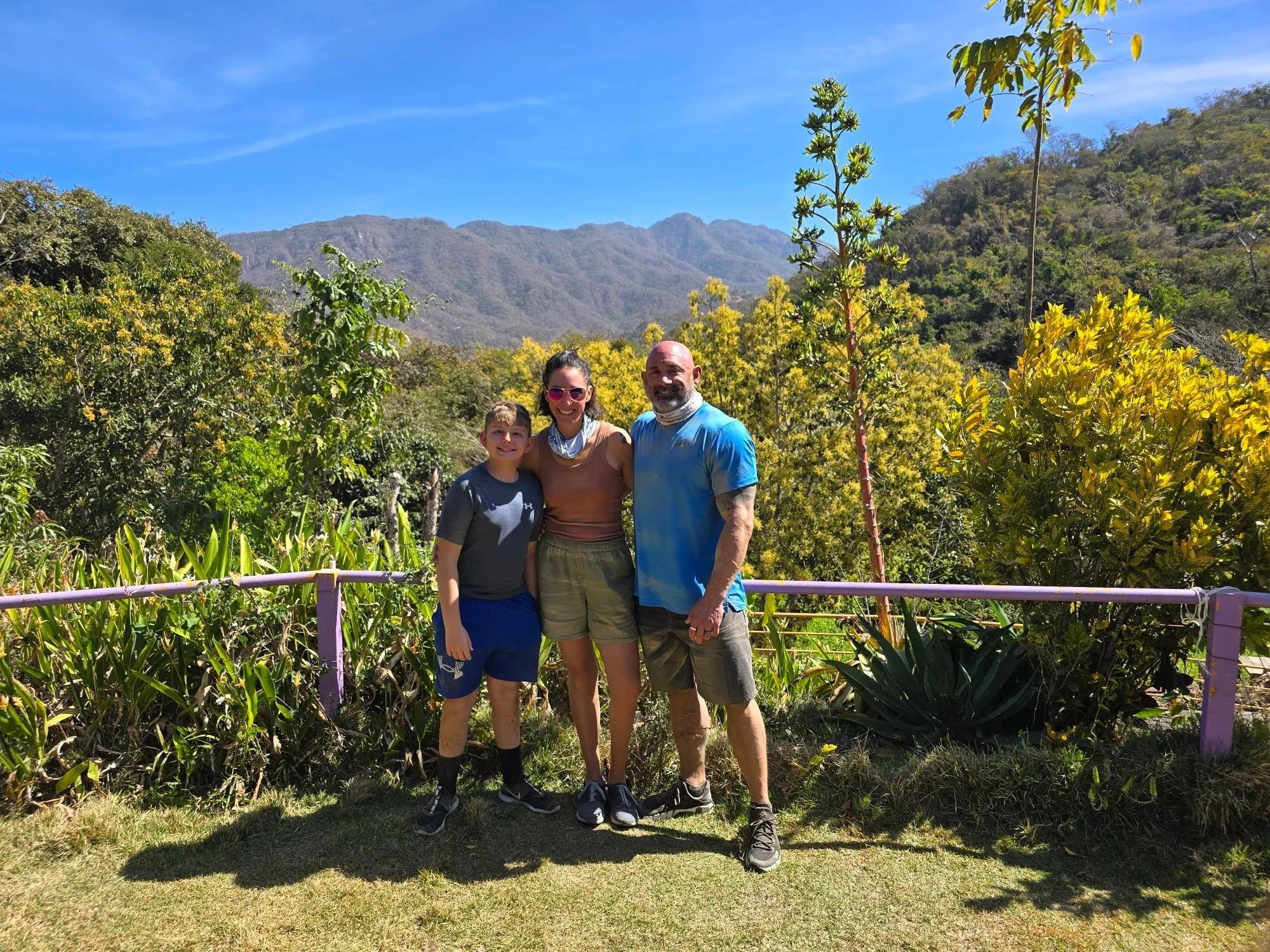 family picture during ATV adventure
